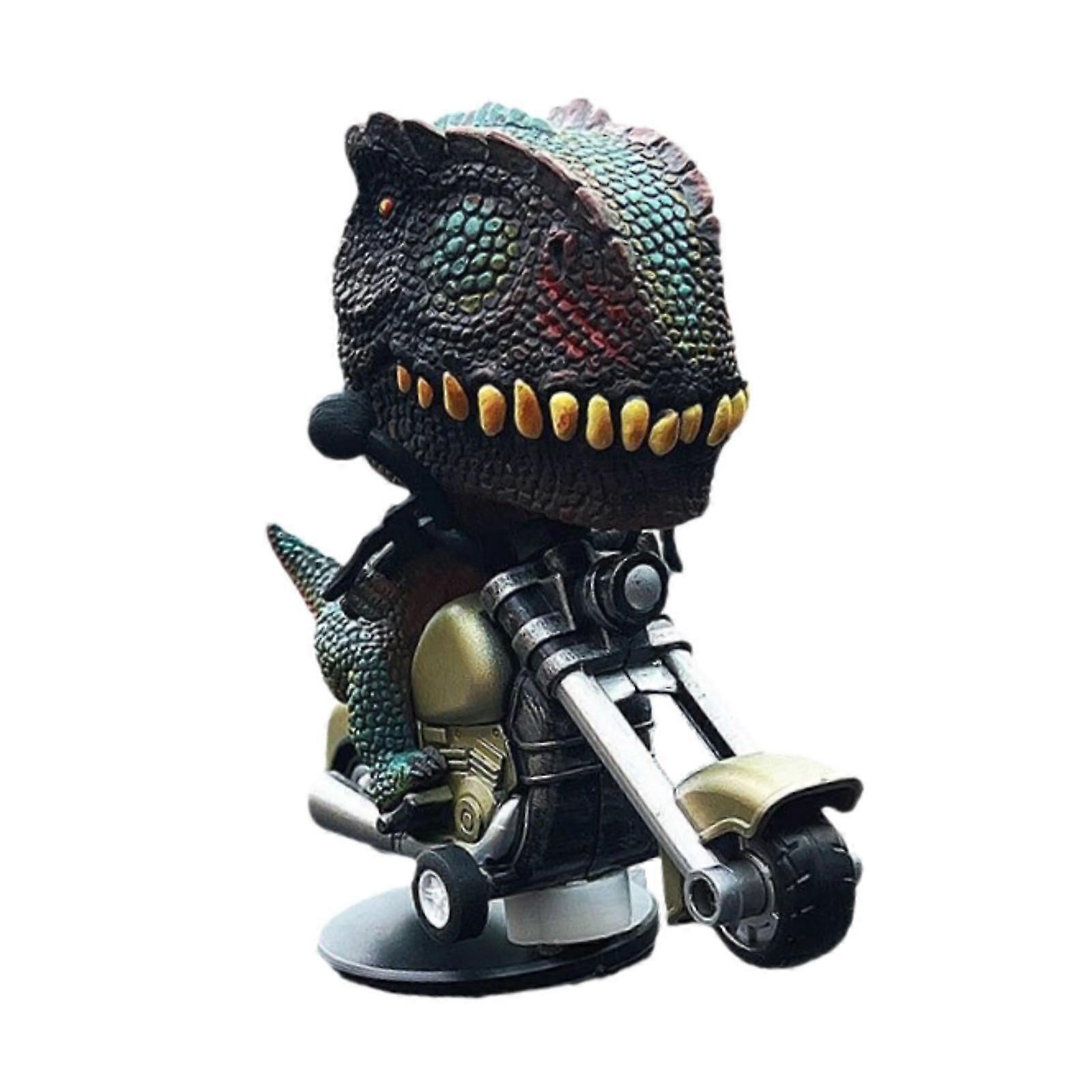 Dinosaur Statue Crafts Car Ornament for Living Room Bookshelf Dashboard Green