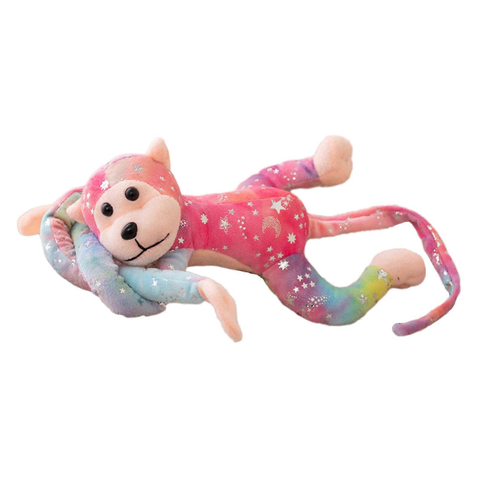 Cute Colorful Long Arm Monkey Plushie Doll Toy PP Cotton Stuffed Animal Must Have for Collectors and Monkey Enthusiasts starry sky color