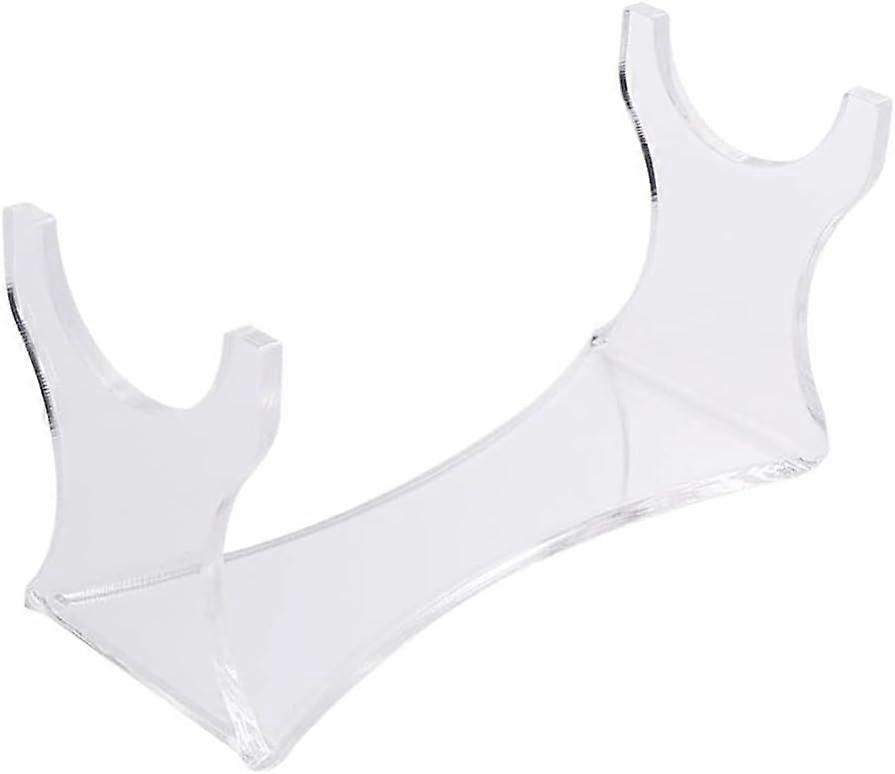 2 Piece Transparent Acrylic U-Shape Desktop Storage Sword Display Holder Rack Stand Shelf