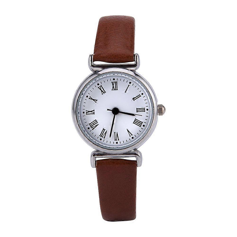 SQCLV Utsökt Liten Enkel Mode Kvinnor Klänning Klocka Retro Läder Mini Armbandsur