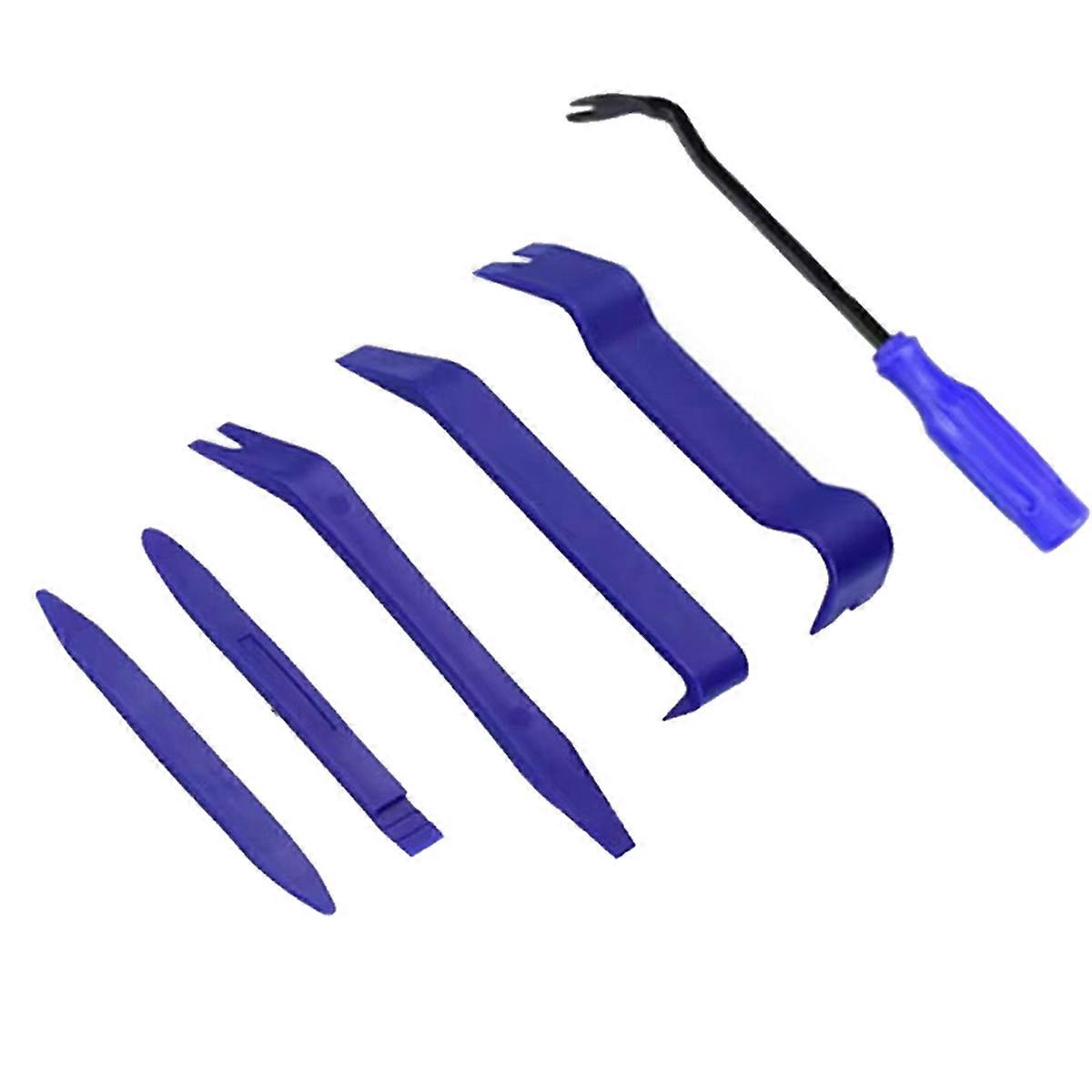 6 Pcs Auto Trim Removal Tool Kit, No-Scratch Plastic Pry Tool Kit - Interior Door Panel Clip Fasten