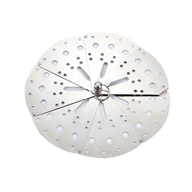 Stainless Adjustable Drop Lid Simmering Food Pot Cover Anti-Overflow Prevention Cover Steaming Rack