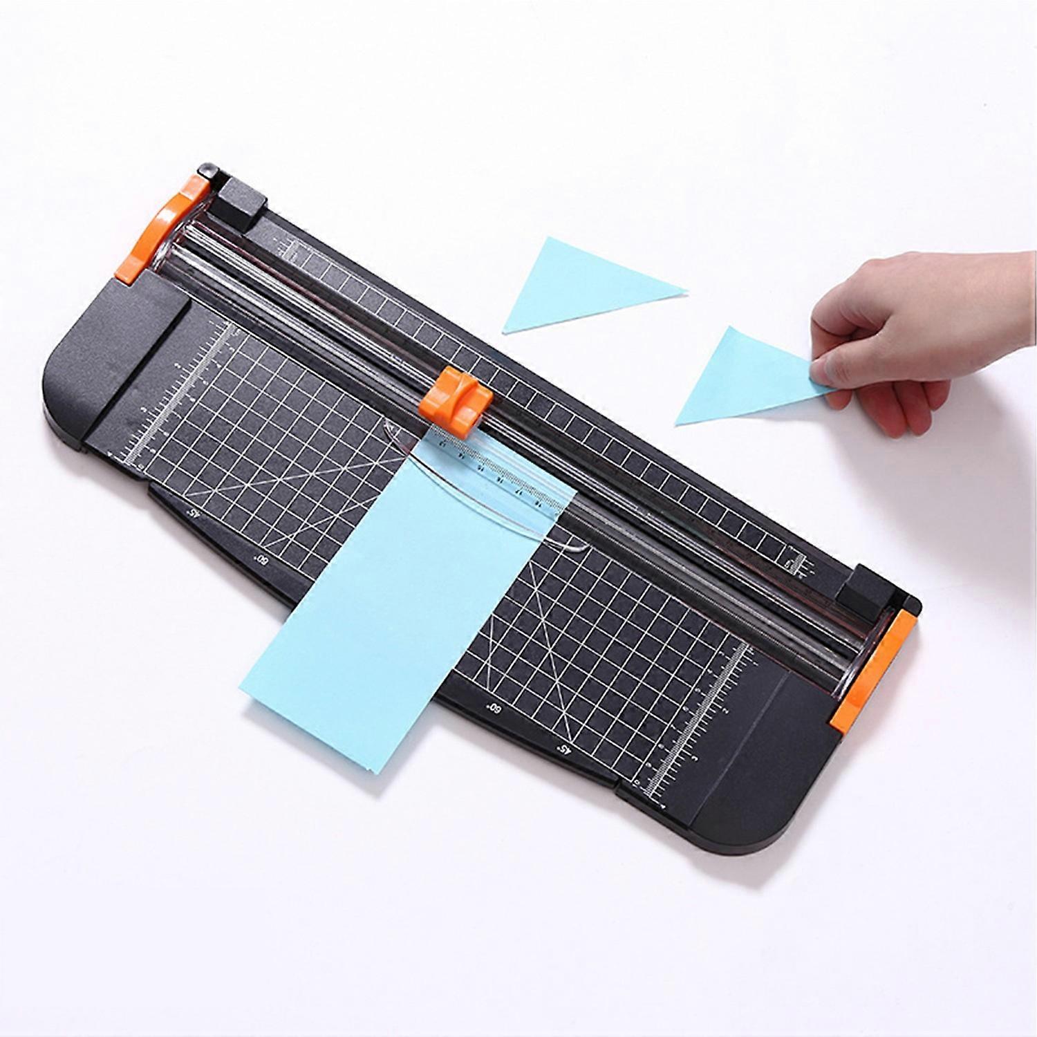 Portable A4 Paper Cutter 12.2 Inch Cut Length Desktop Paper Trimmer with Security Cutter Head Side R