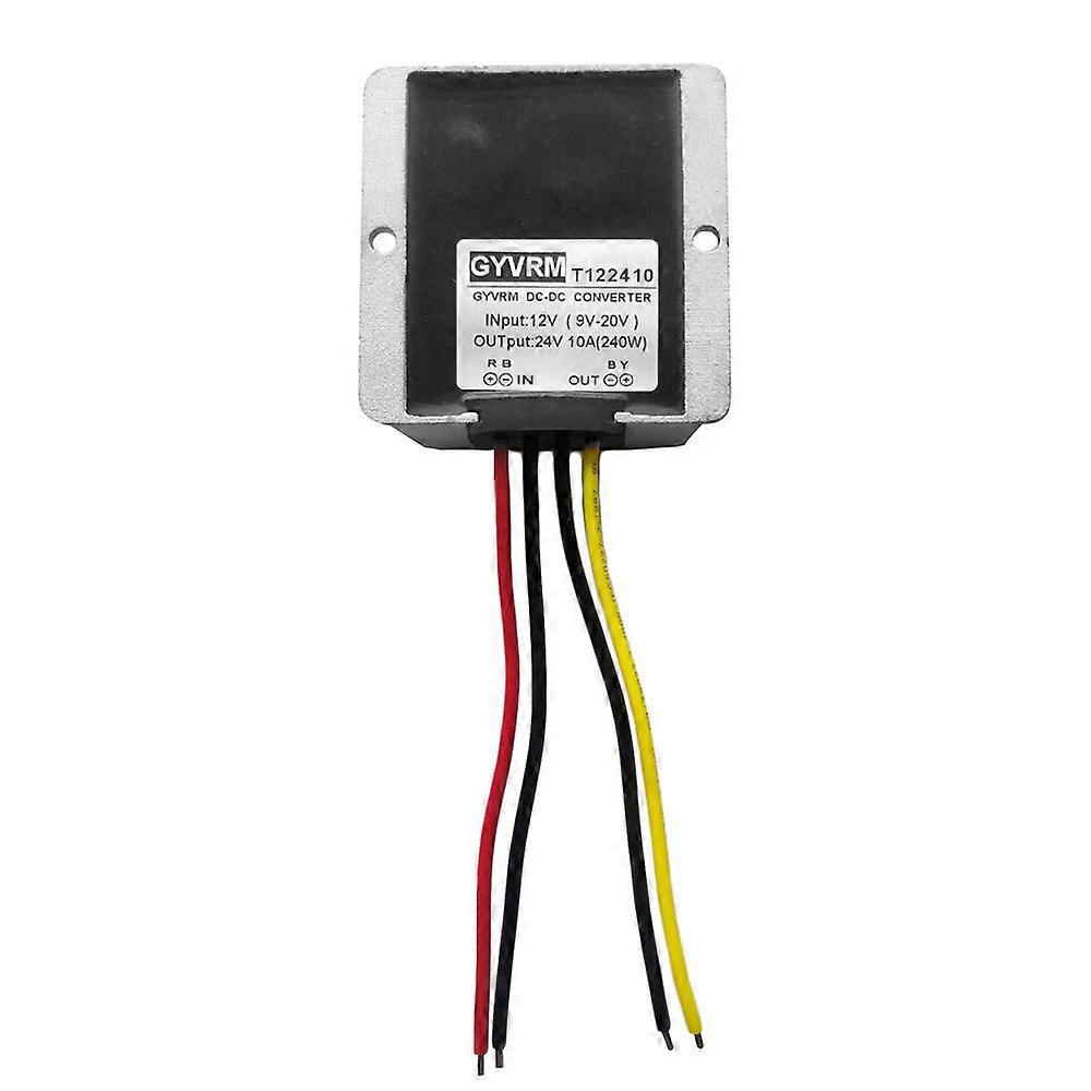 Portable 12V DC/DC Regulator Converter Step Up to 24V 10A 240W Power Supply Transformer Waterproof Converter