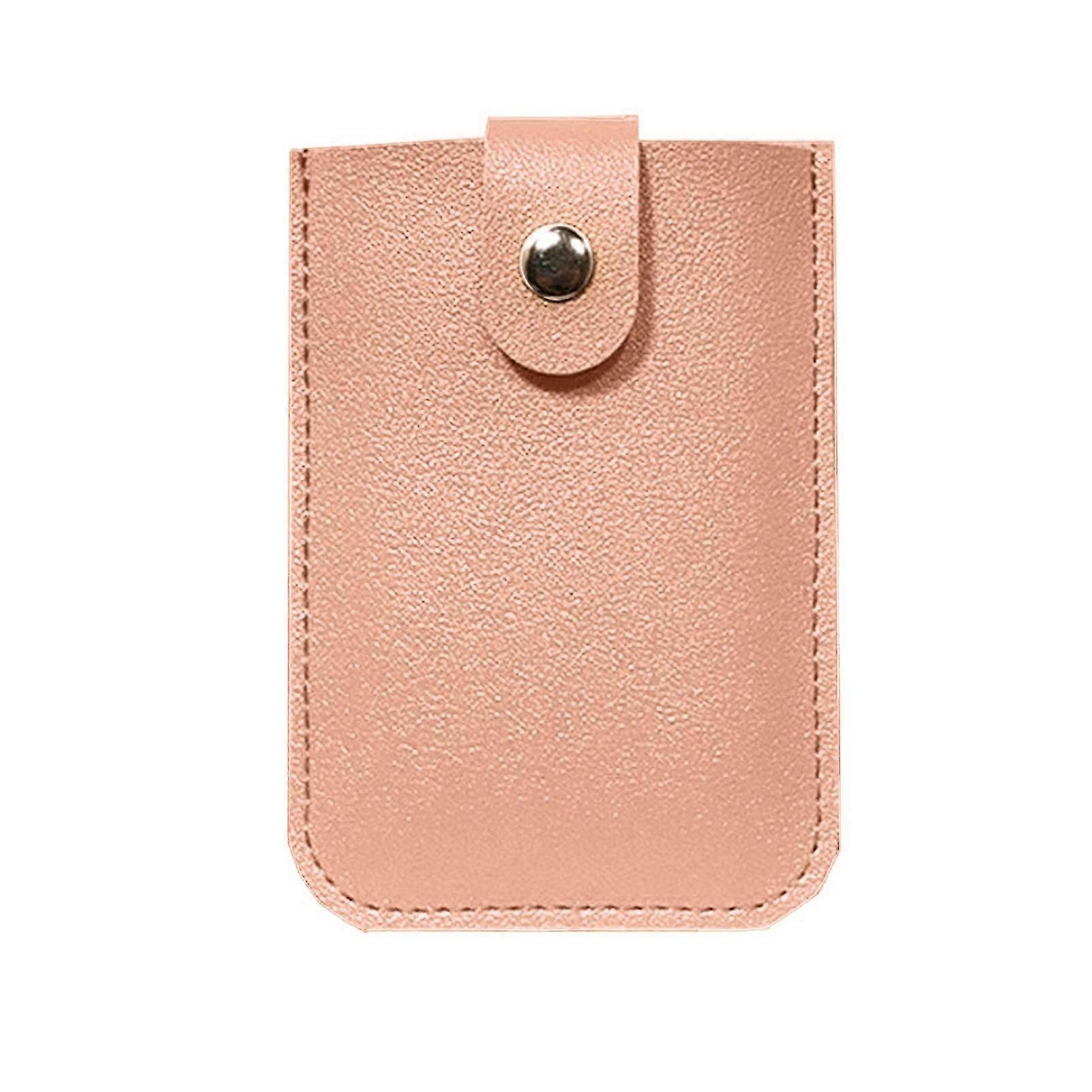 Pull-out Card Holder with 6 Slots Portable PU Leather Card Wallet Large Capacity Buckle Coin Purse