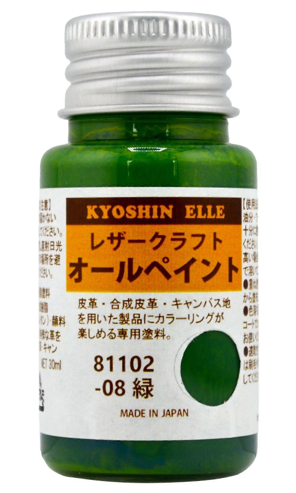 Kyoshin Elle All Paint 30ml Green Leathercraft Edge Dye Coat Dressing