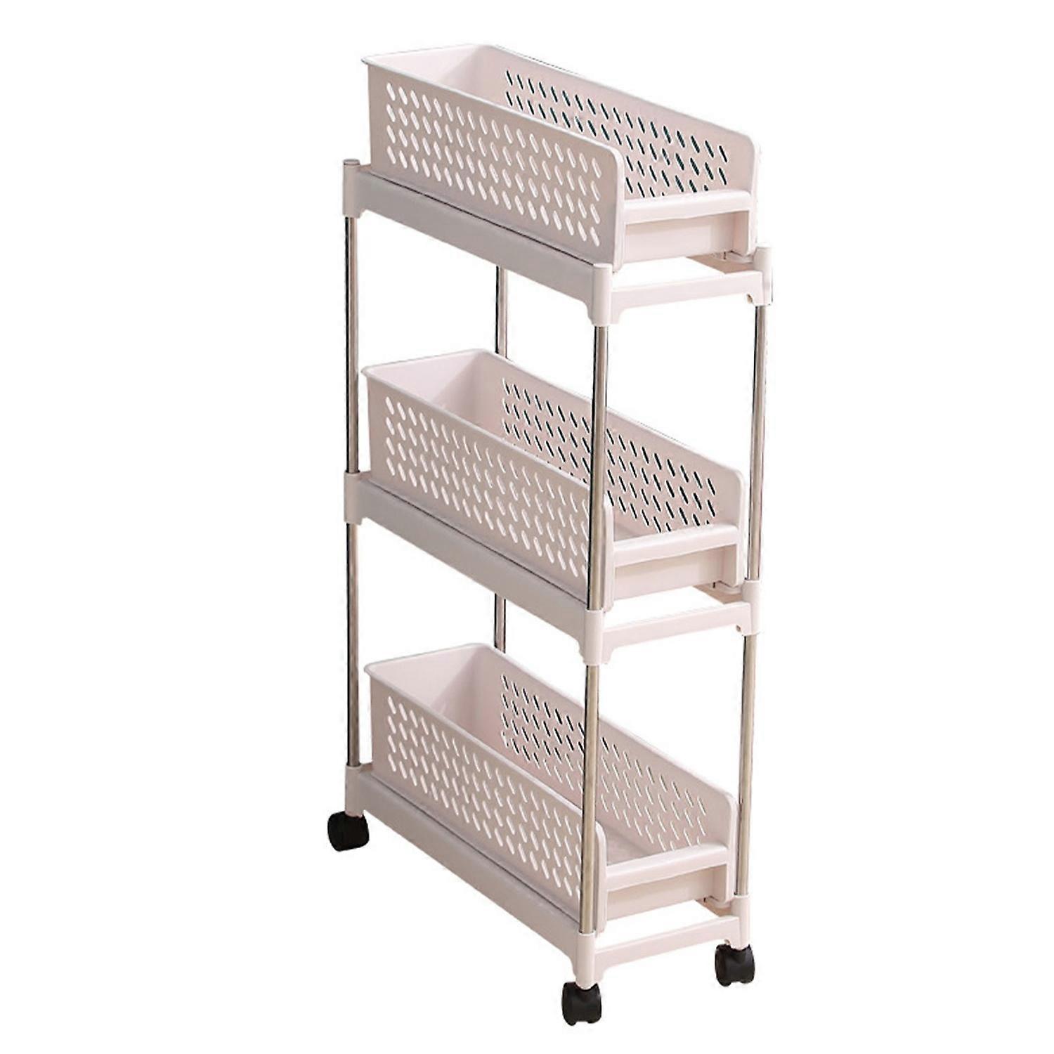 Storage Cart Space Saving Versatile Adjustable Stylish Look Rolling Storage Cart Organizer for Home