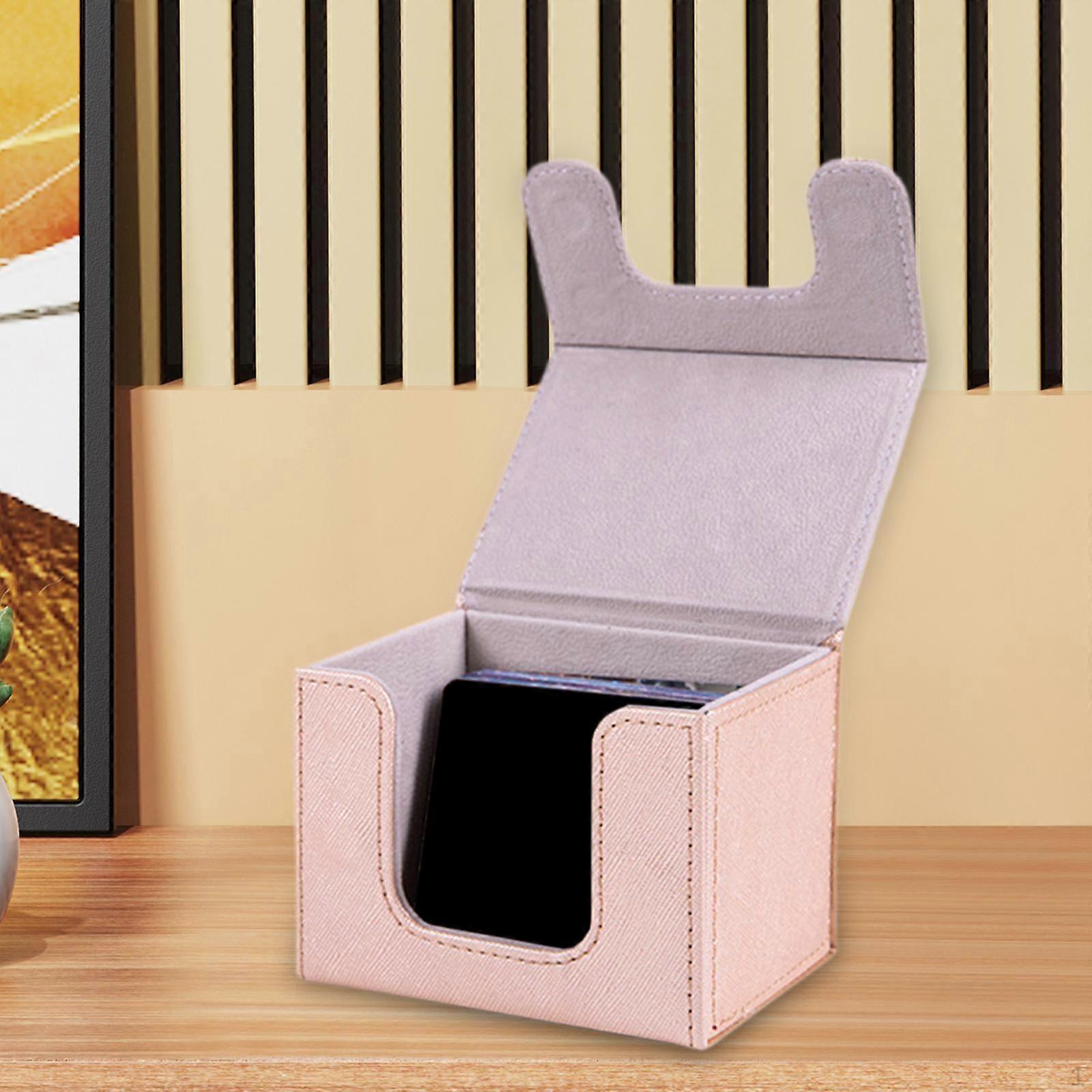 Card Deck Box Practical PU Leather Holder Collectible Case