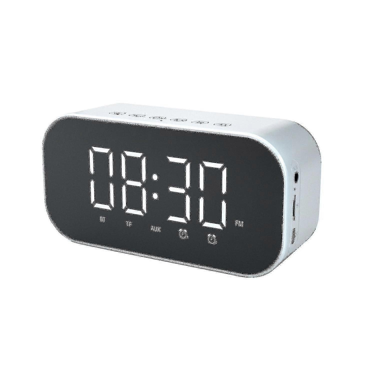 Rectangular Subwoofer Mirror Wireless Bluetooth Alarm Clock Speaker
