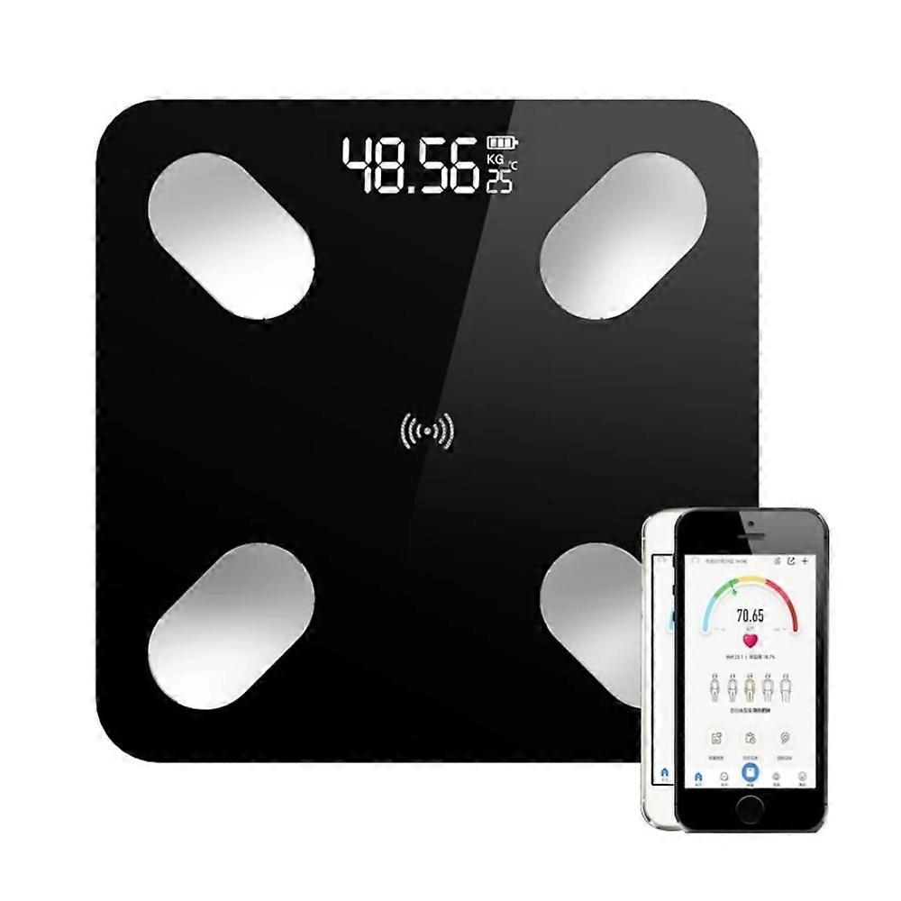 Accurate Measurement Smart Scale, High-Strength Tempered Glass Platform with Body Composition Analysis for Health and Fitness Goals