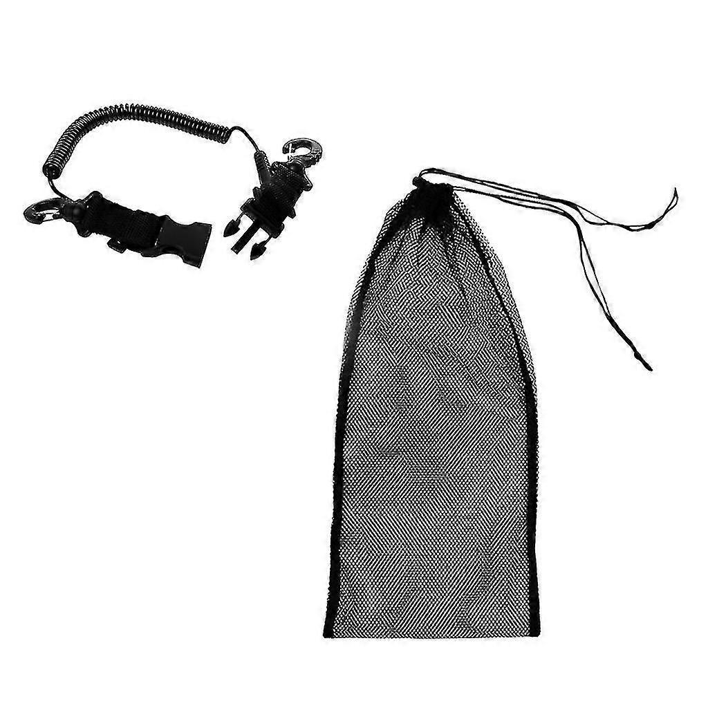Scuba Diving Snorkel Gear Swimming Flippers Shoe Mesh Bag With Lanyard