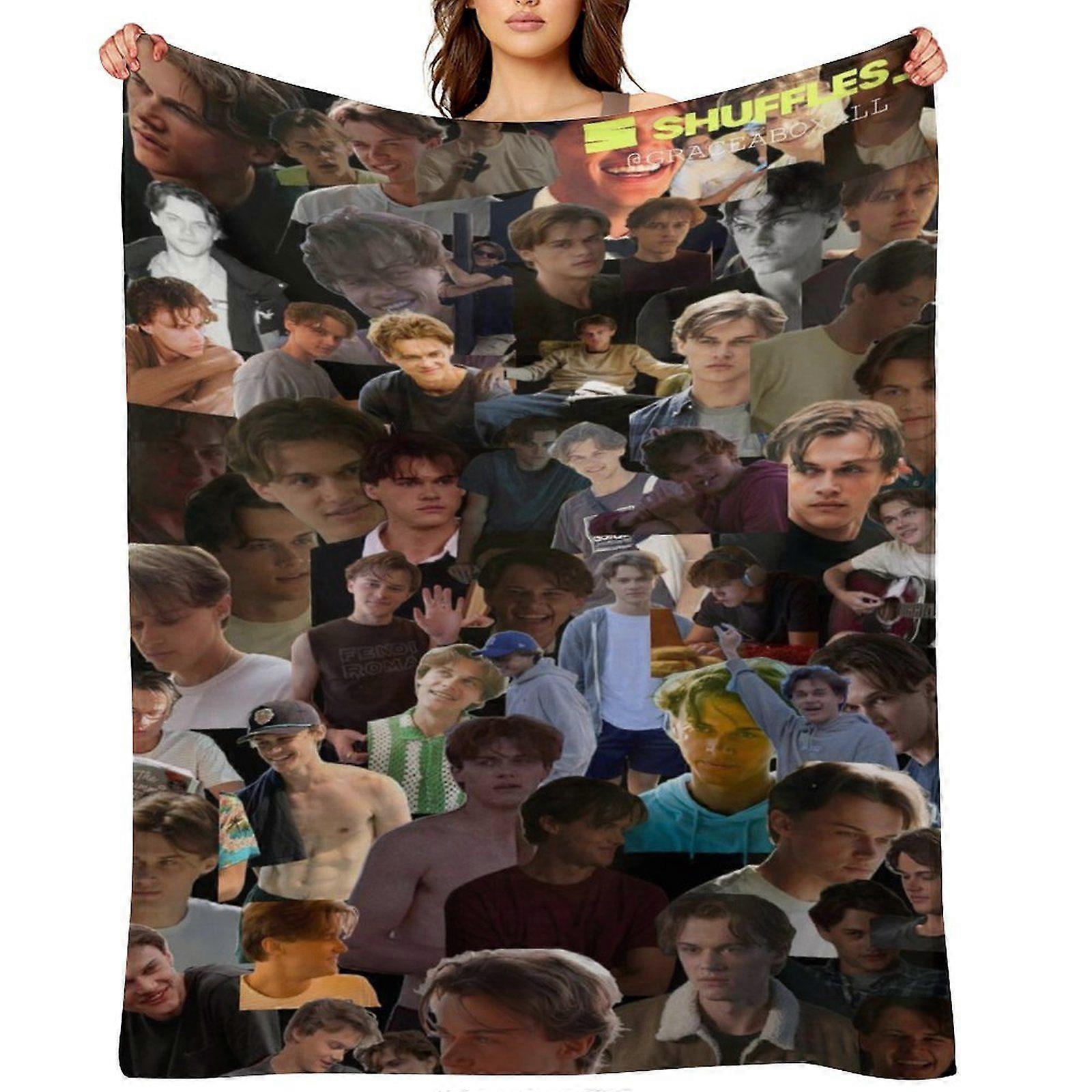 3D printed blanket, Austin Butler poster, soft flannel blanket, cozy blanket for picnic bed, sofa, home and dormitory (pt143)