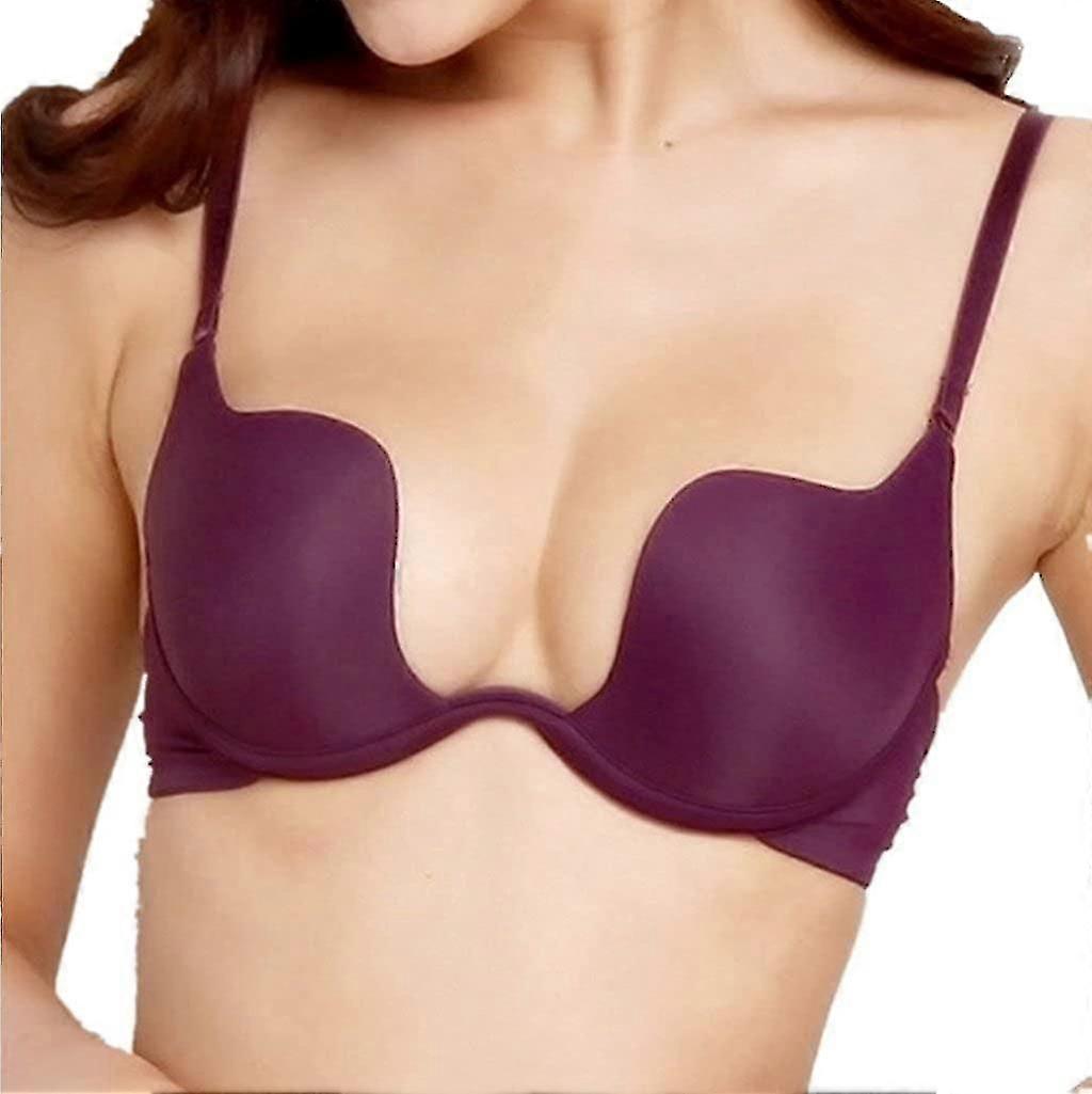 "Women's Essentials Deep U Multi-way Push Up Convertible Low Cut Plunge Bra Party Costume Gift"