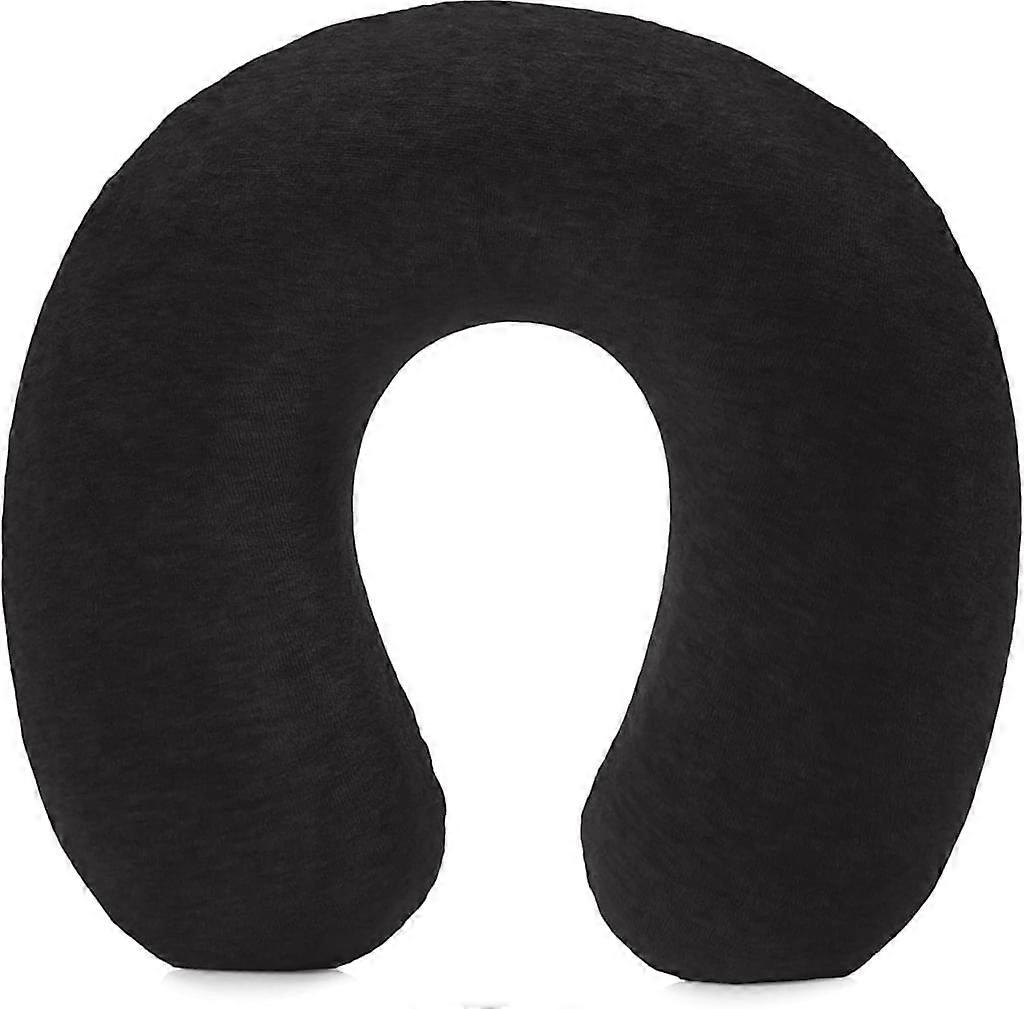 Memory foam neck pillow, black