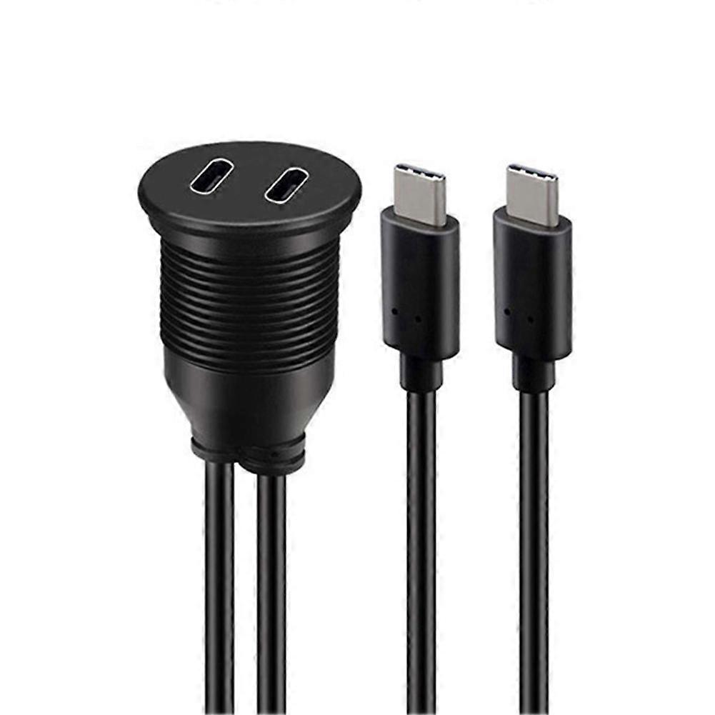 USB Type C Extension Cable 1M Male to Female Dual Port USB2.0