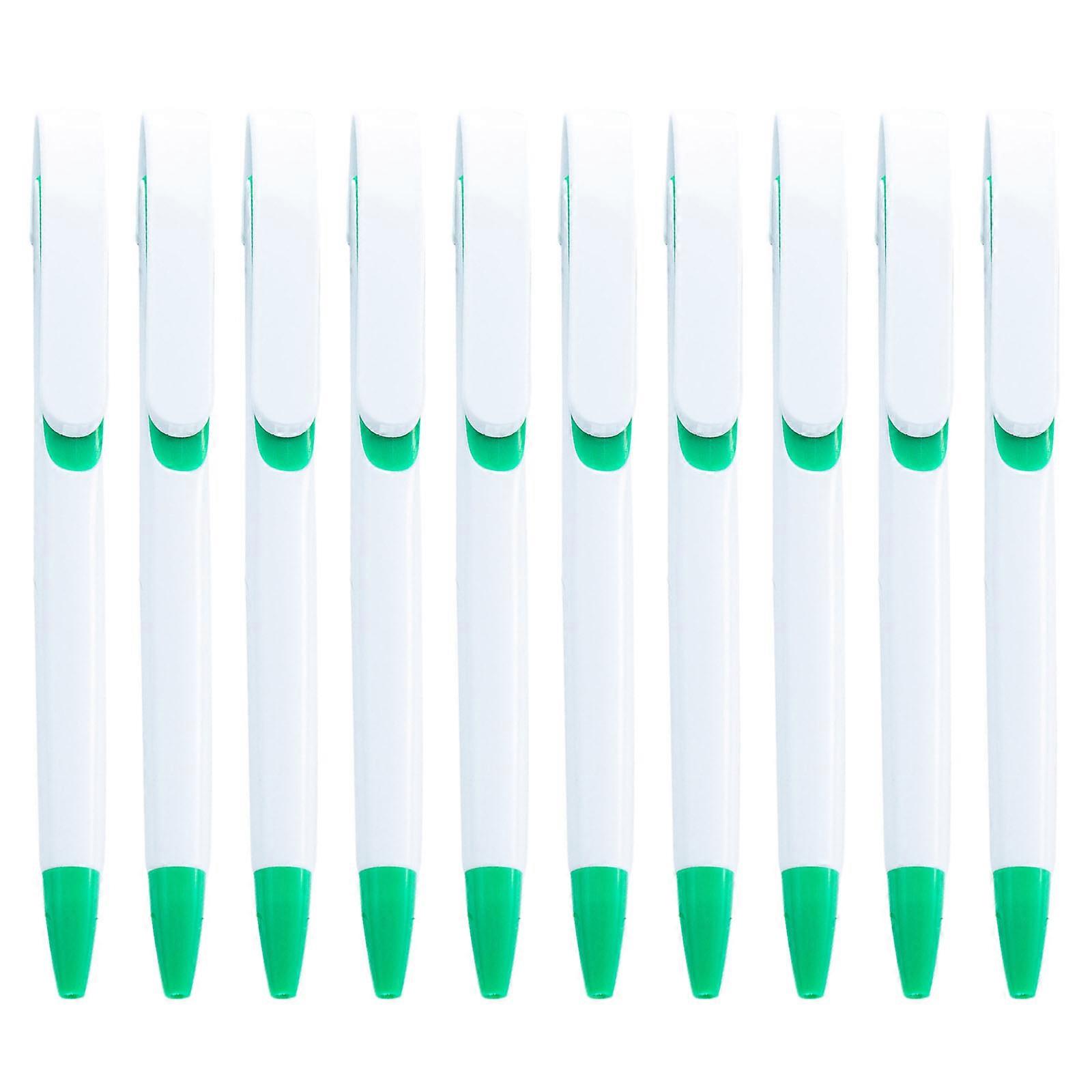 10 stk enkle penner kulepenner sett fargerik søt penn skriving kulepenner moro skolekontor stasjonære rekvisita grønn