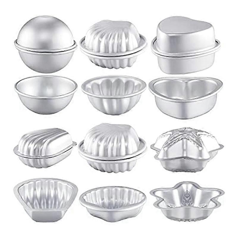 12 Pcs 6 Shapes Bath-Bomb Making for Crafts DIY for Handmade Soaps