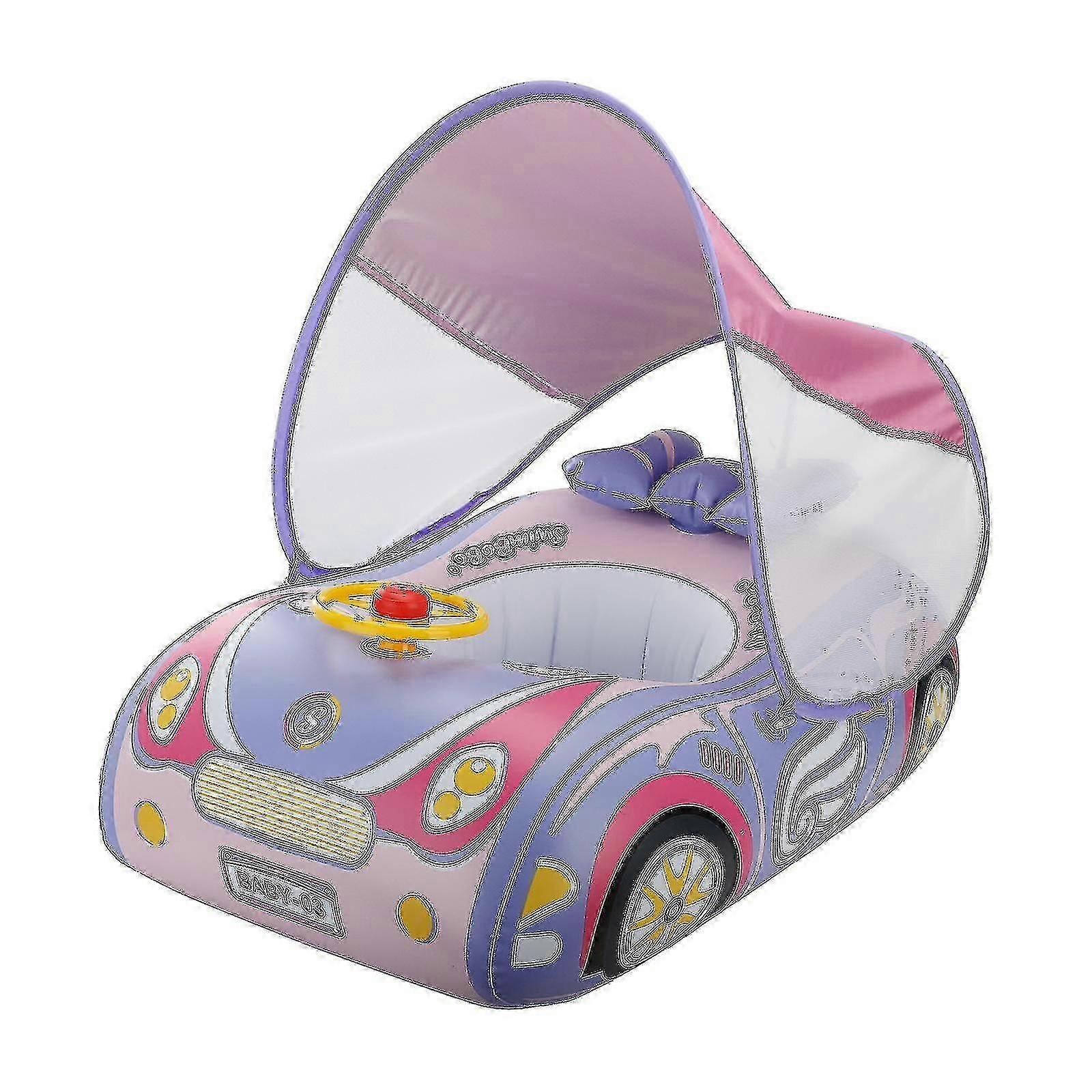 Shanghai Yangxin Toddler Pool Float Gonflable Car Baby Swim Float avec Sun Canopy réglable Safety Se