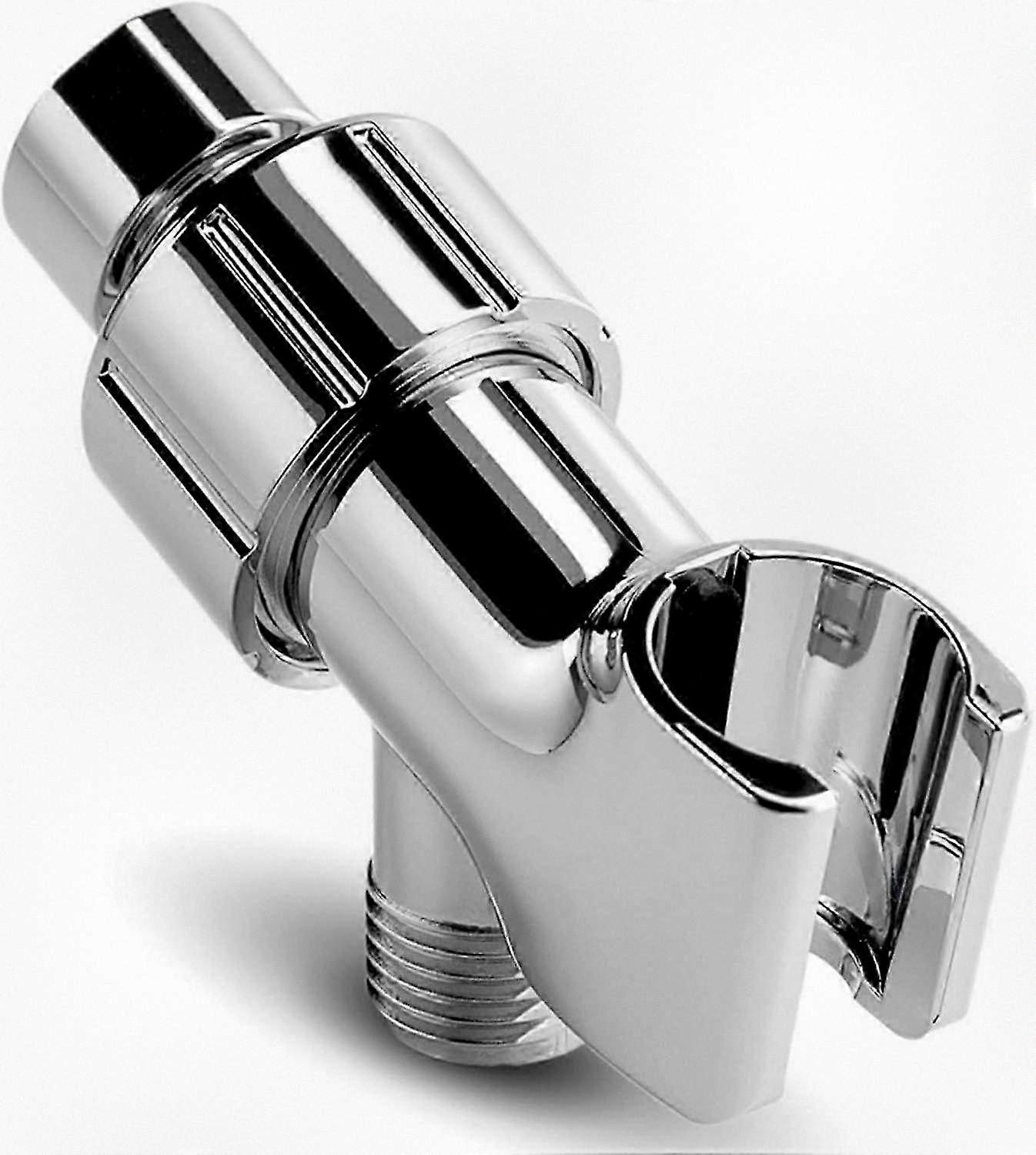 Universal Chrome Shower Arm Mount, Adjustable Holder for Handheld Shower Head, Replacement Accessory