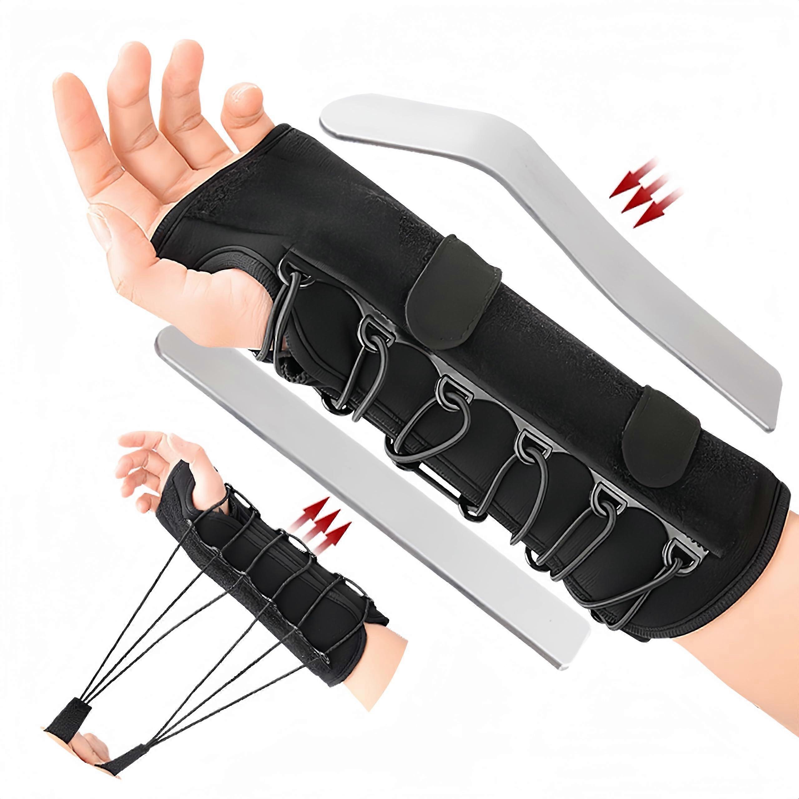 Carpal Tunnel Wrist Brace Adjustable Support with Drawstring Fixation for Nighttime Sleep, Pain Relief Splint for Tendonitis and Arthritis (Left Hand)