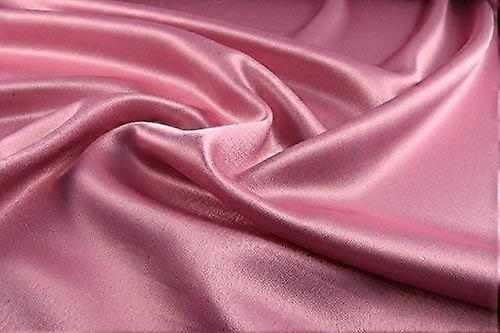 Satin Bed Sheets Set - Soft Silk Satin Full Size Dusty Rose Flat Sheet with 15-Inch Double Pocket and 4 Pillow Cases
