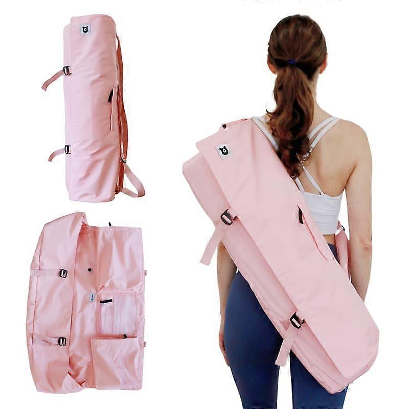 Yoga Mat Bag with Adjustable Shoulder Strap for 26 Inch Mats, Pockets for Essentials, Durable G-Hook Closure