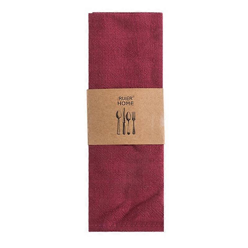 40*30cm Nordic-style Plain Cotton and Linen Tablecloth Western Napkins Woven Linen Hotel and Restaurant Tablecloths