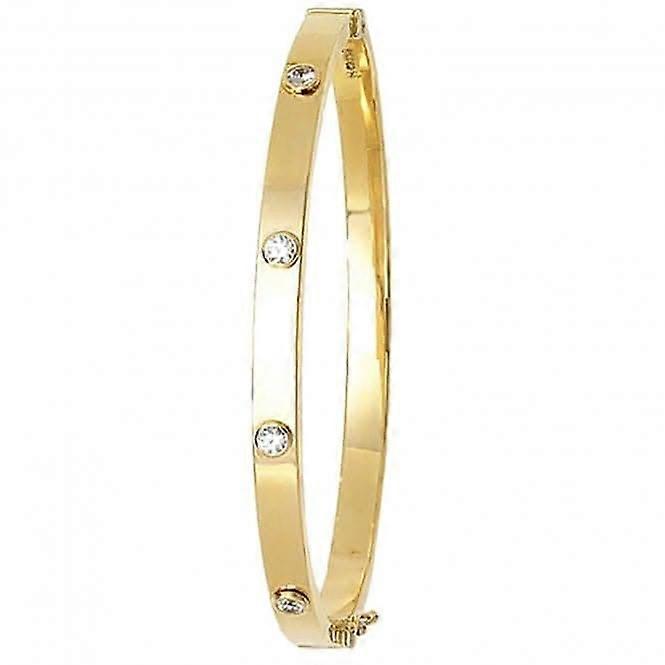 9ct Gold Zirconia Bangle BN165