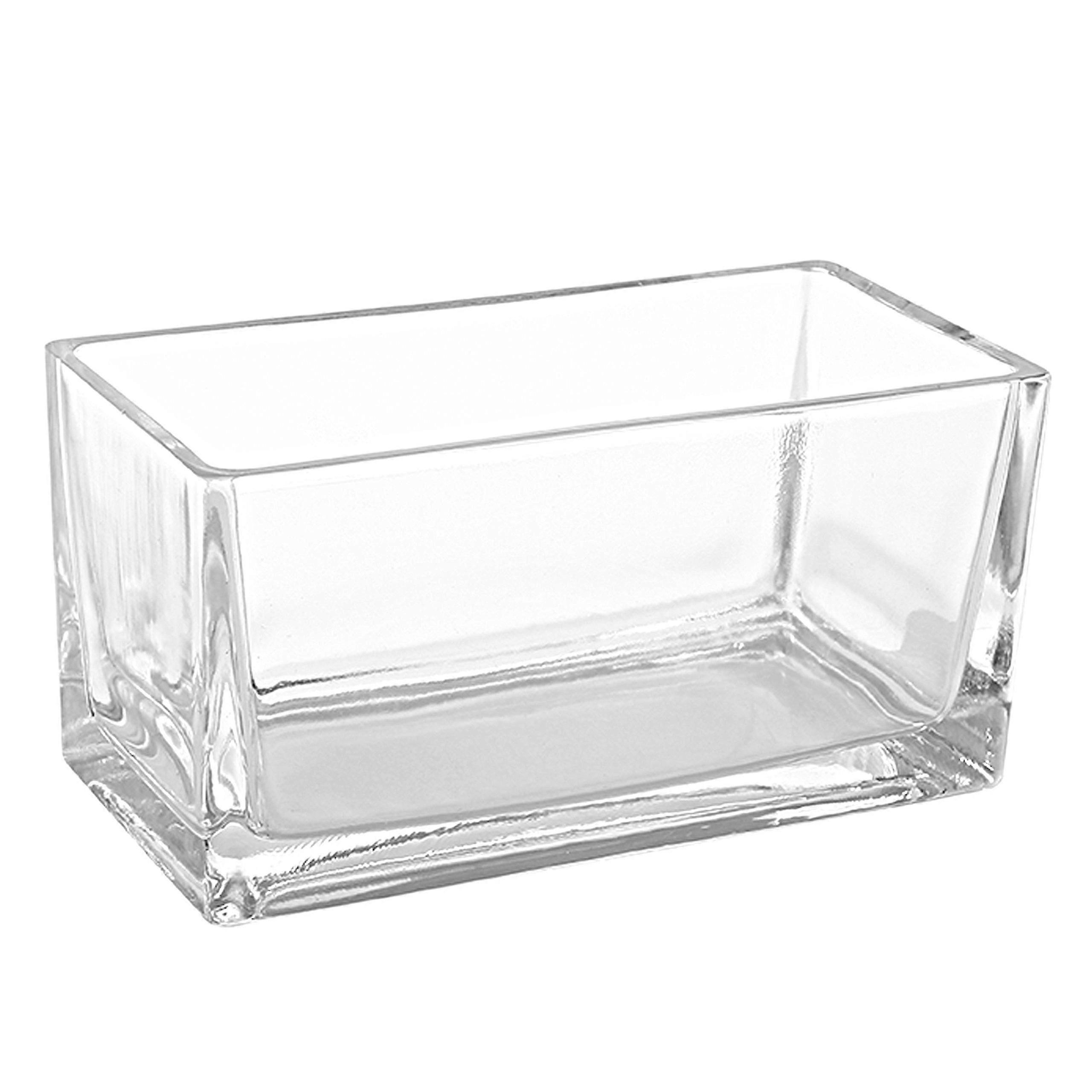 Modern rectangular glass vase