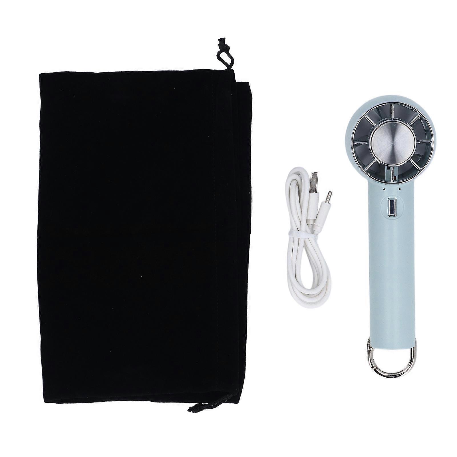 Handheld Cooling 3 Speeds USB Charging Portable Semiconductor Mini Fan with Ice Compress Function Hook for Indoor Outdoor