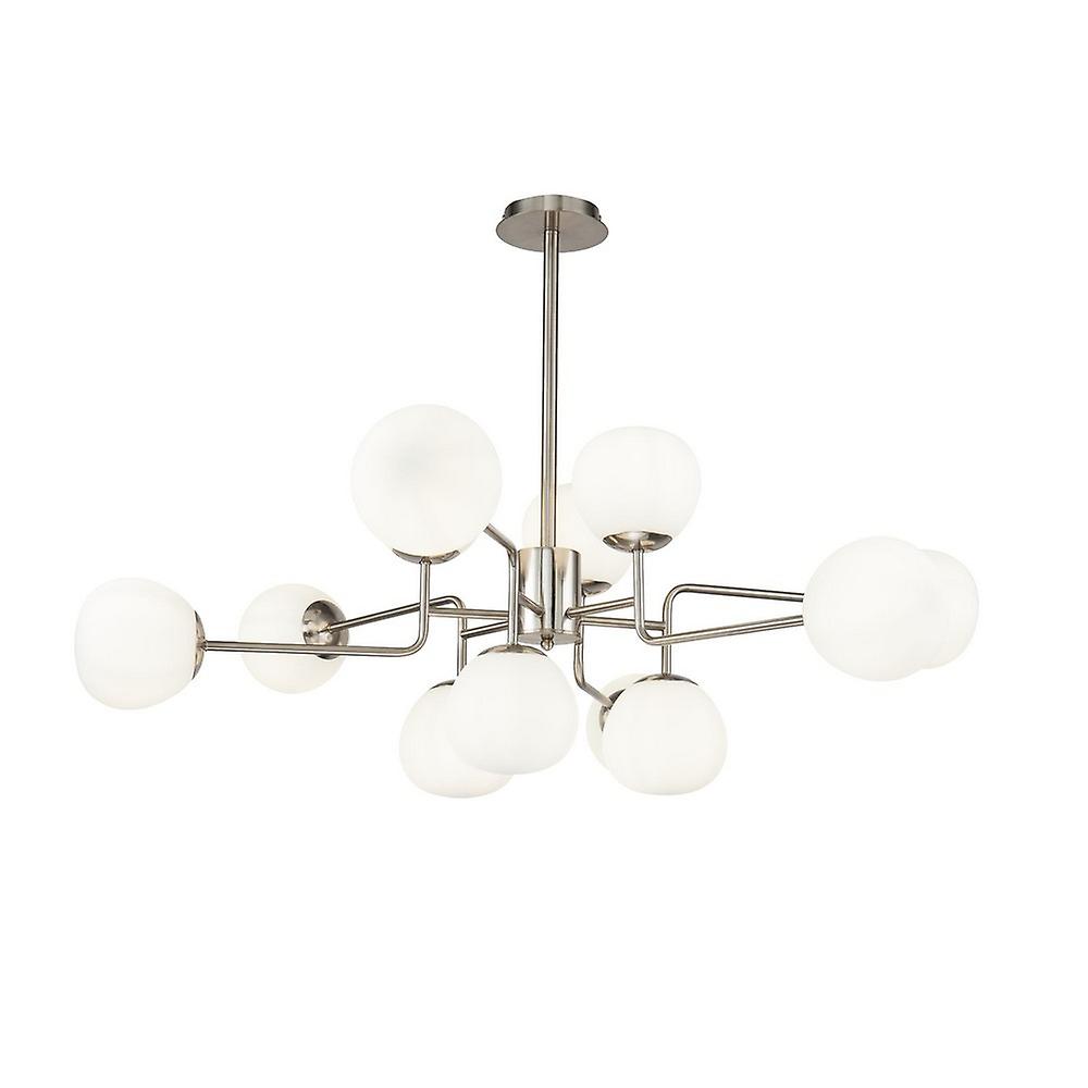Erich Globe Ceiling Pendant Nickel, 12 Light, E14