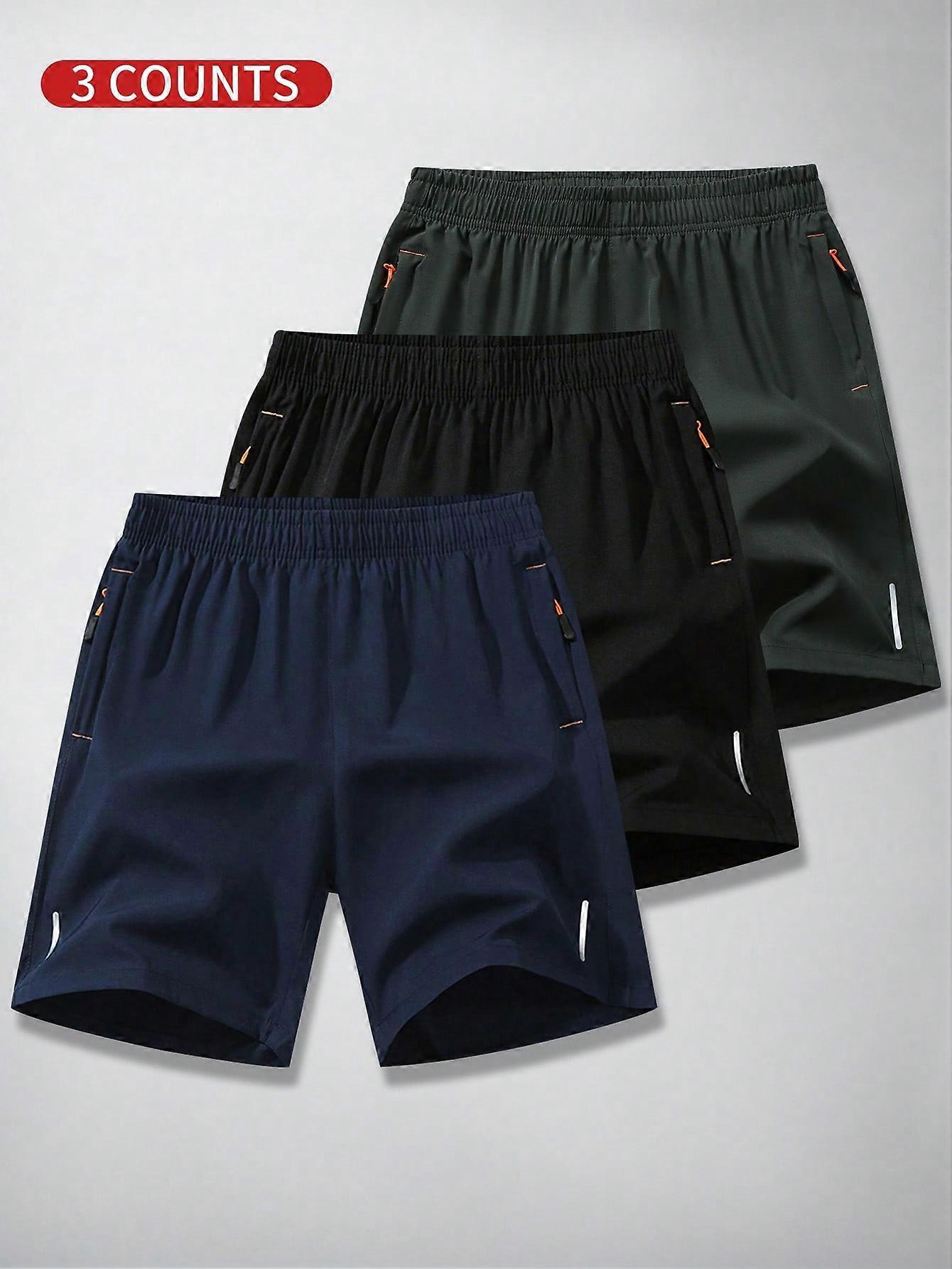 3pcs Men s Athletic Shorts Workout Training Pants