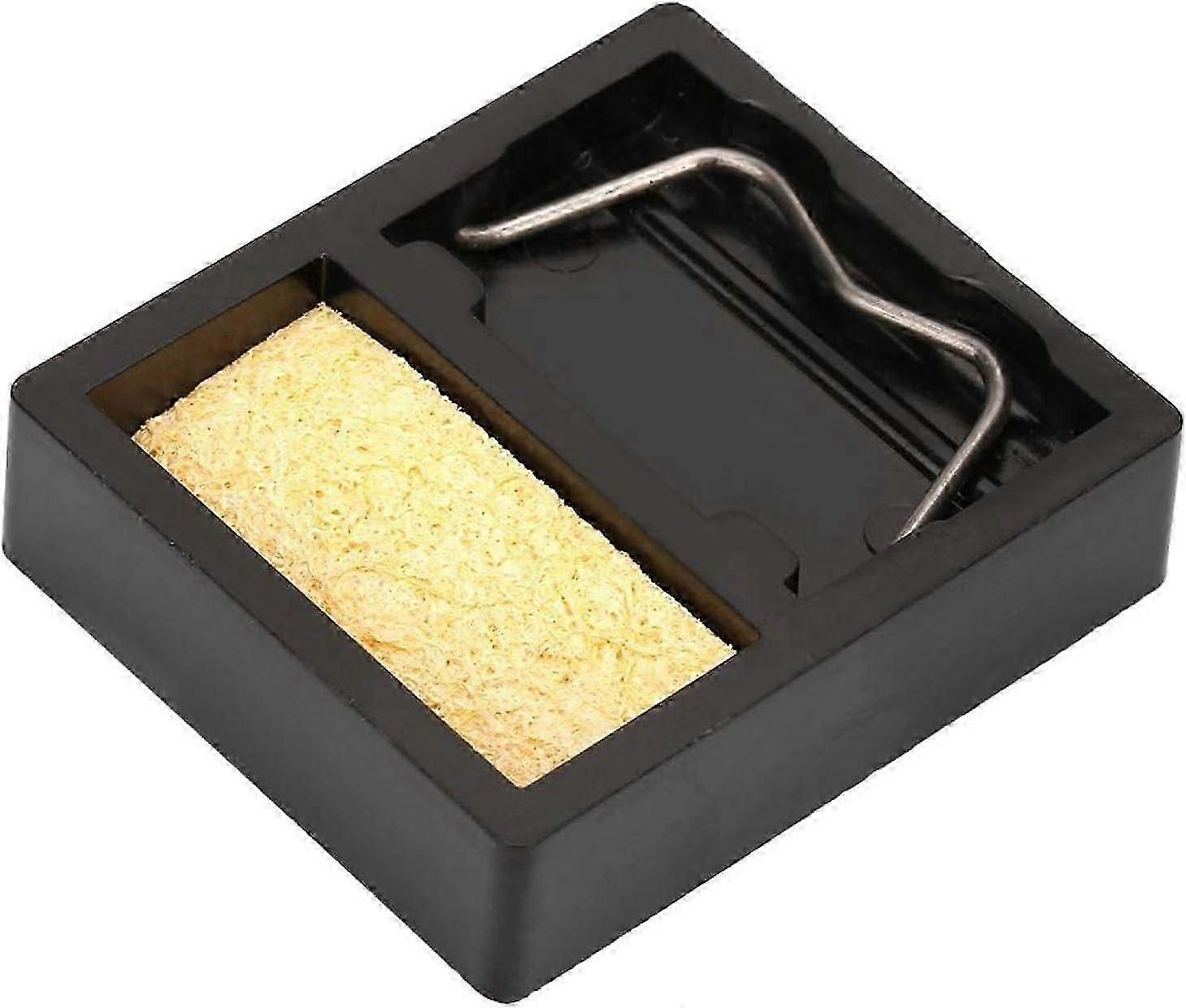 Mini Electric Soldering Iron Stand Holder with Tip Cleaner Sponge 600 High Temperature Resistant for Soldering, Assembly and Crafts