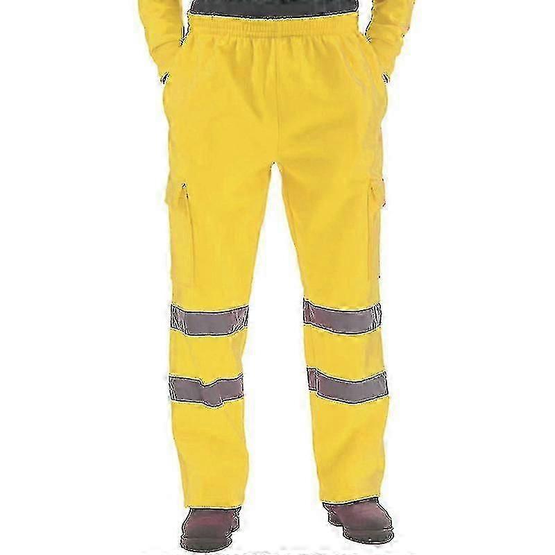 Men Hi Vis Viz υψηλής ορατότητας ασφάλεια παντελόνι εργασίας παντελόνια εργασίας