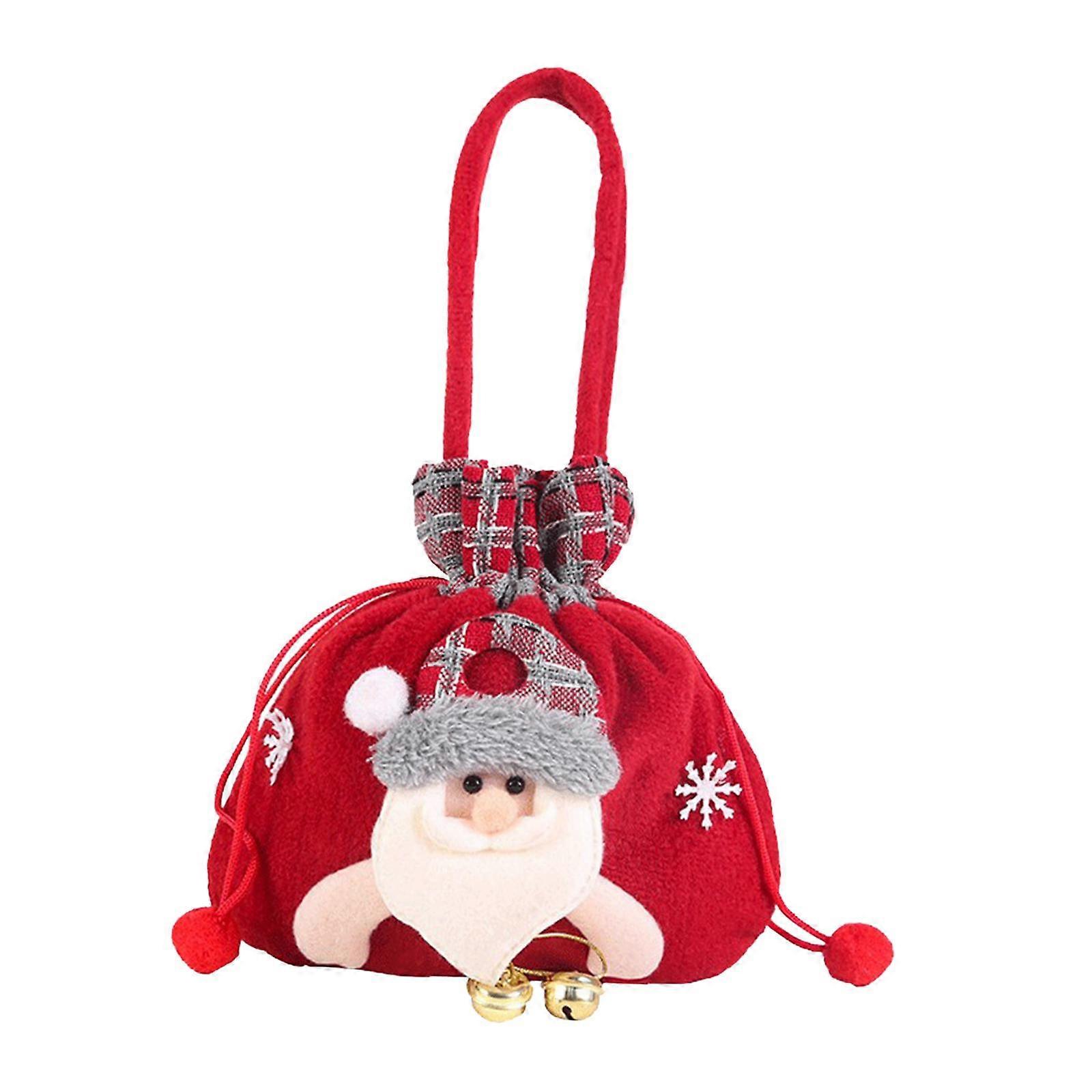 Christmas Candy Gift Bags, Sack with Drawstring for Large Xmas Package Storage,