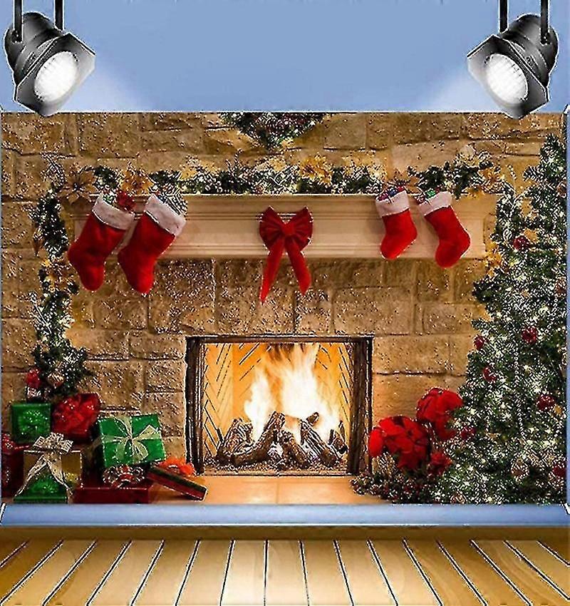 Natal Lareira Background Local Layout 3d Digital Studio Photography Background Cloth 1 Peça