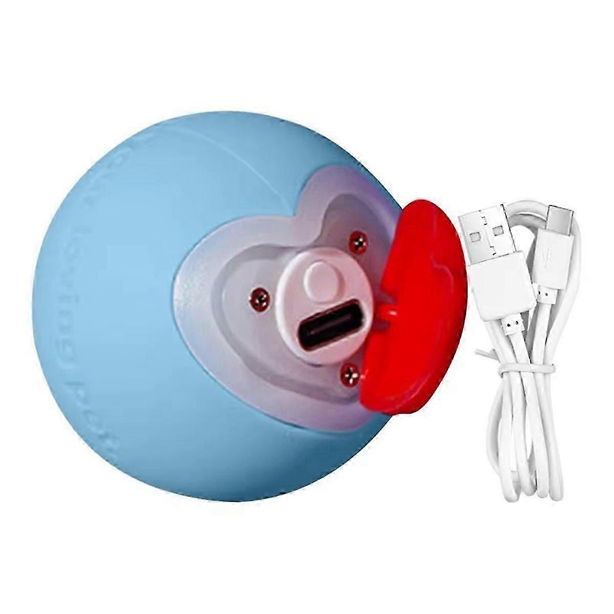 Shaking Dog Ball Heart-Style Automatic Rolling Ball USB Rechargeable Pet Bounce Toy for Small Medium Large Puppies
