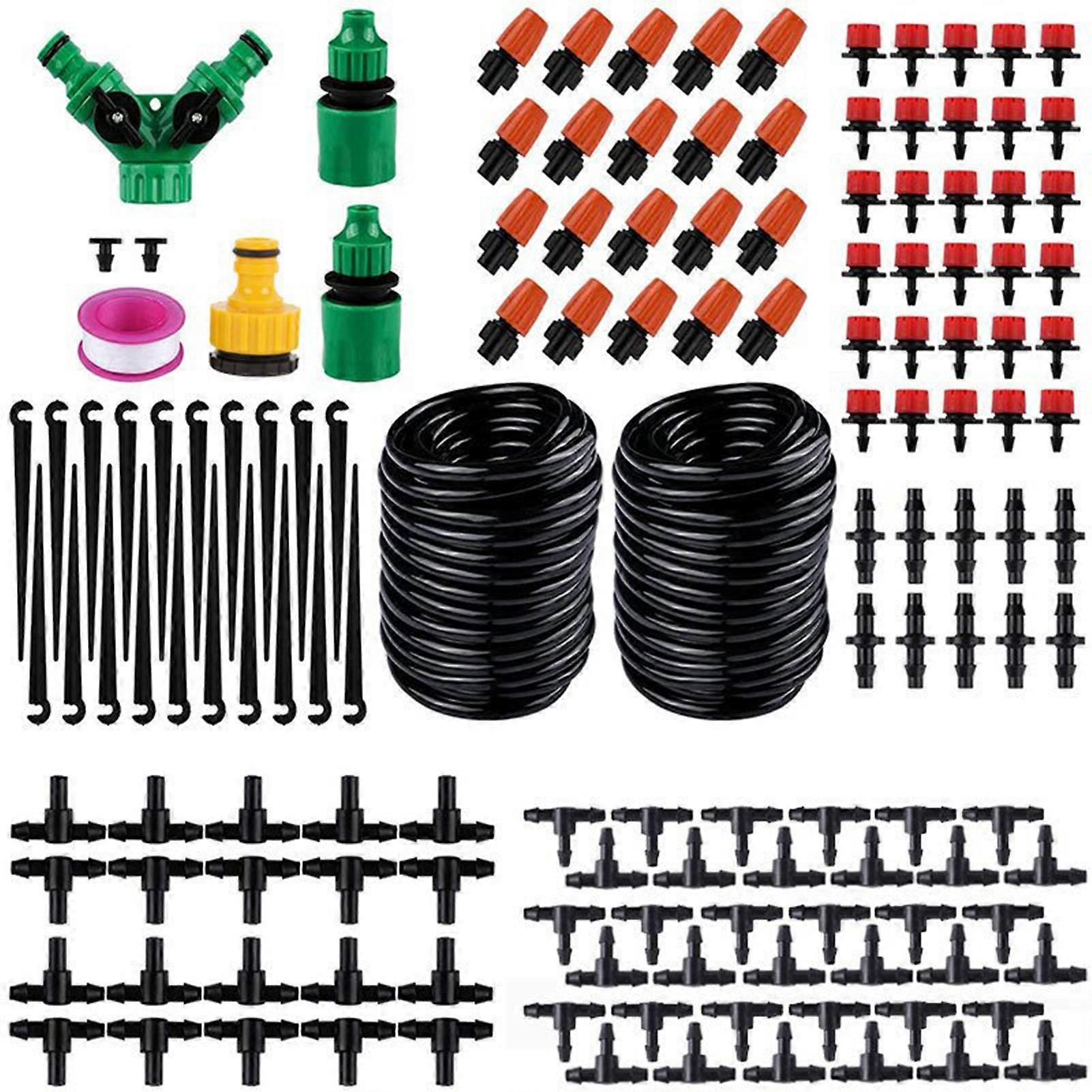 Automatic Mist Cooling Irrigation System for Garden Plants, Drip Watering Hose Kit with Efficient Plant Watering and Easy Installation