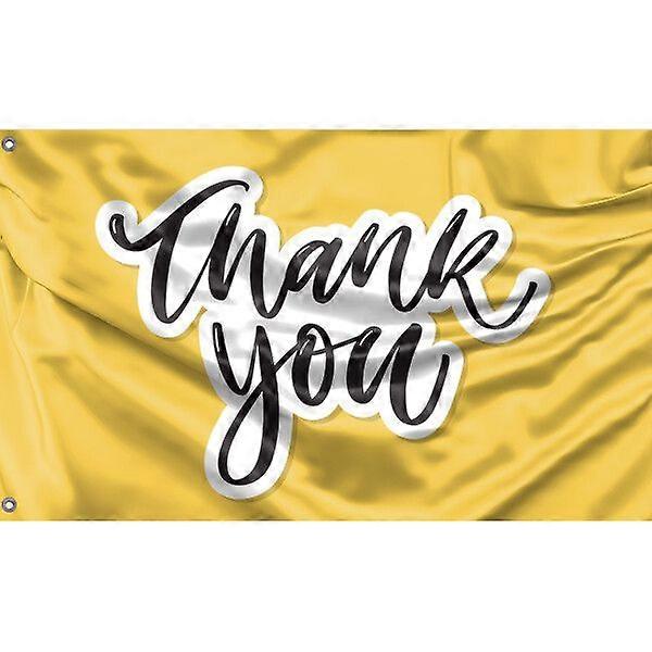 شكرا لك العلم الأصفر تصميم فريد من نوعه 3x5 قدم / 90x150 سم 4x6 قدم / 120x180 سم مقاس TTQ3408