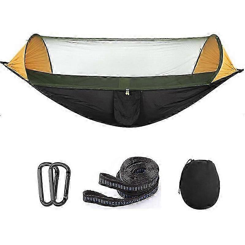 Portable Automatic Camping Hammock with Mosquito Net,Folding Multi Use Hammock Swing for Outdoor Ca