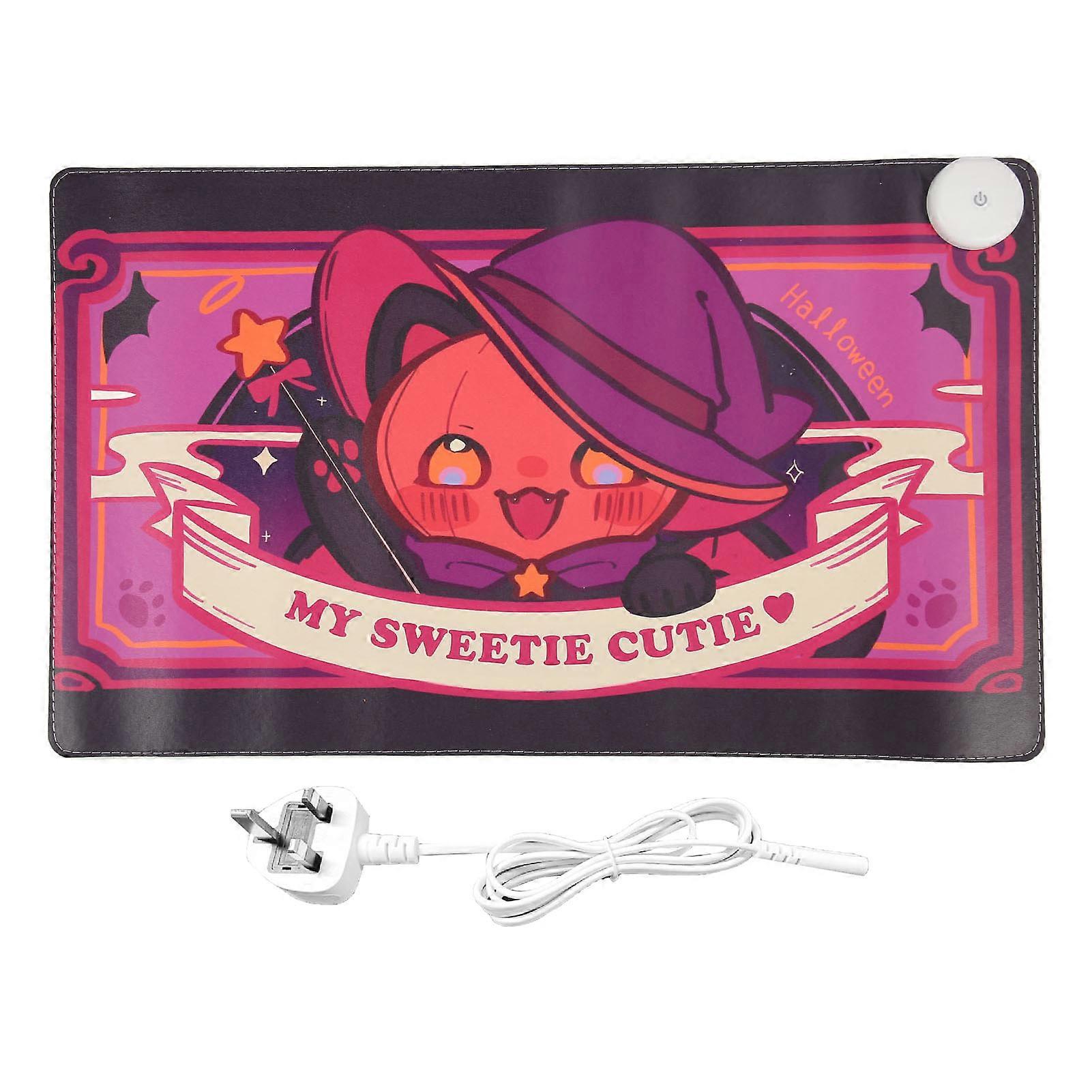 Warm Desktop Mouse Pad Large PU Leather 3 Gears Adjustable Warm Mouse Mat for Office