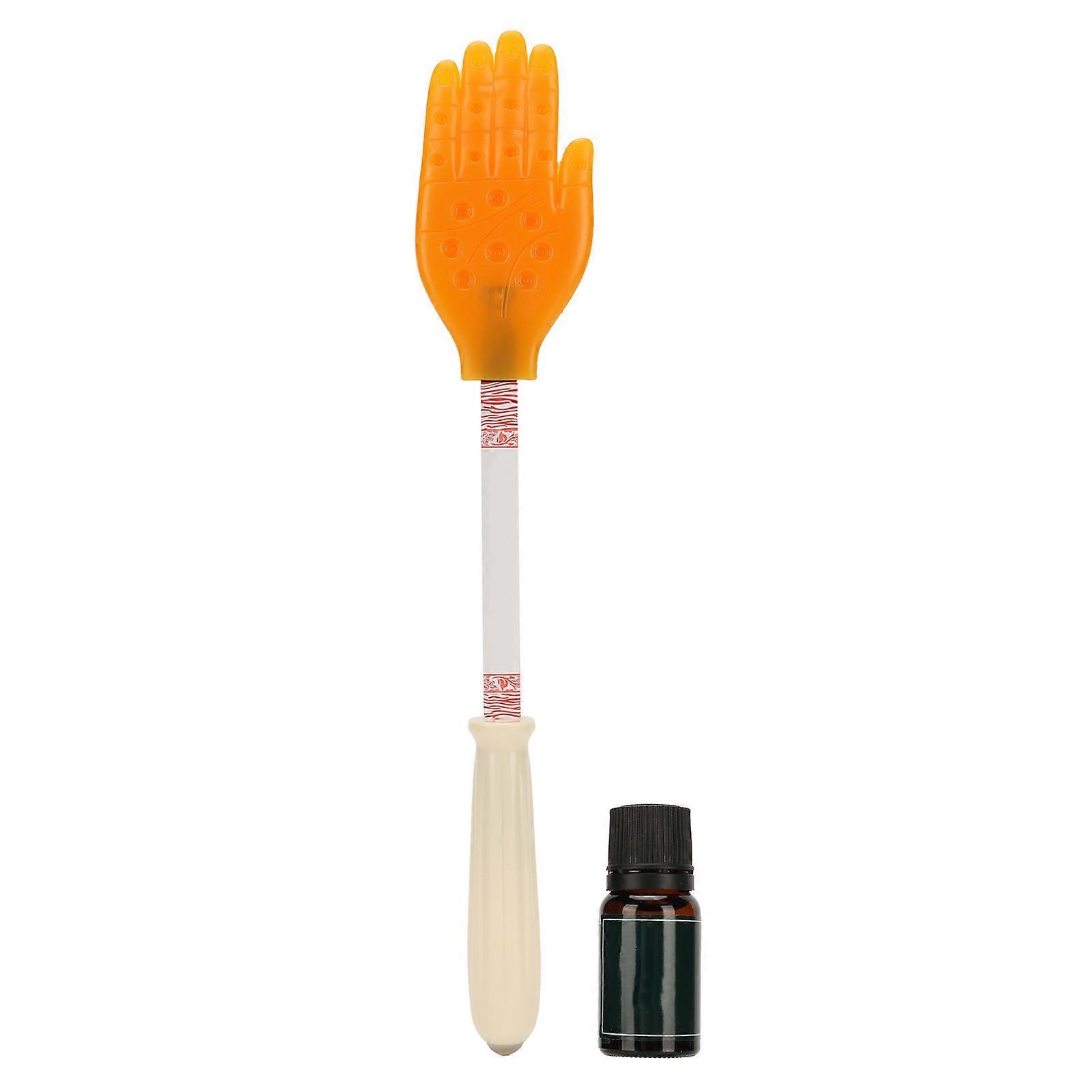 עיסוי פטיש מקל יד בצורת כף יד סיליקון רך עיסוי גוף פטיש פטיש עם שמן אתרי