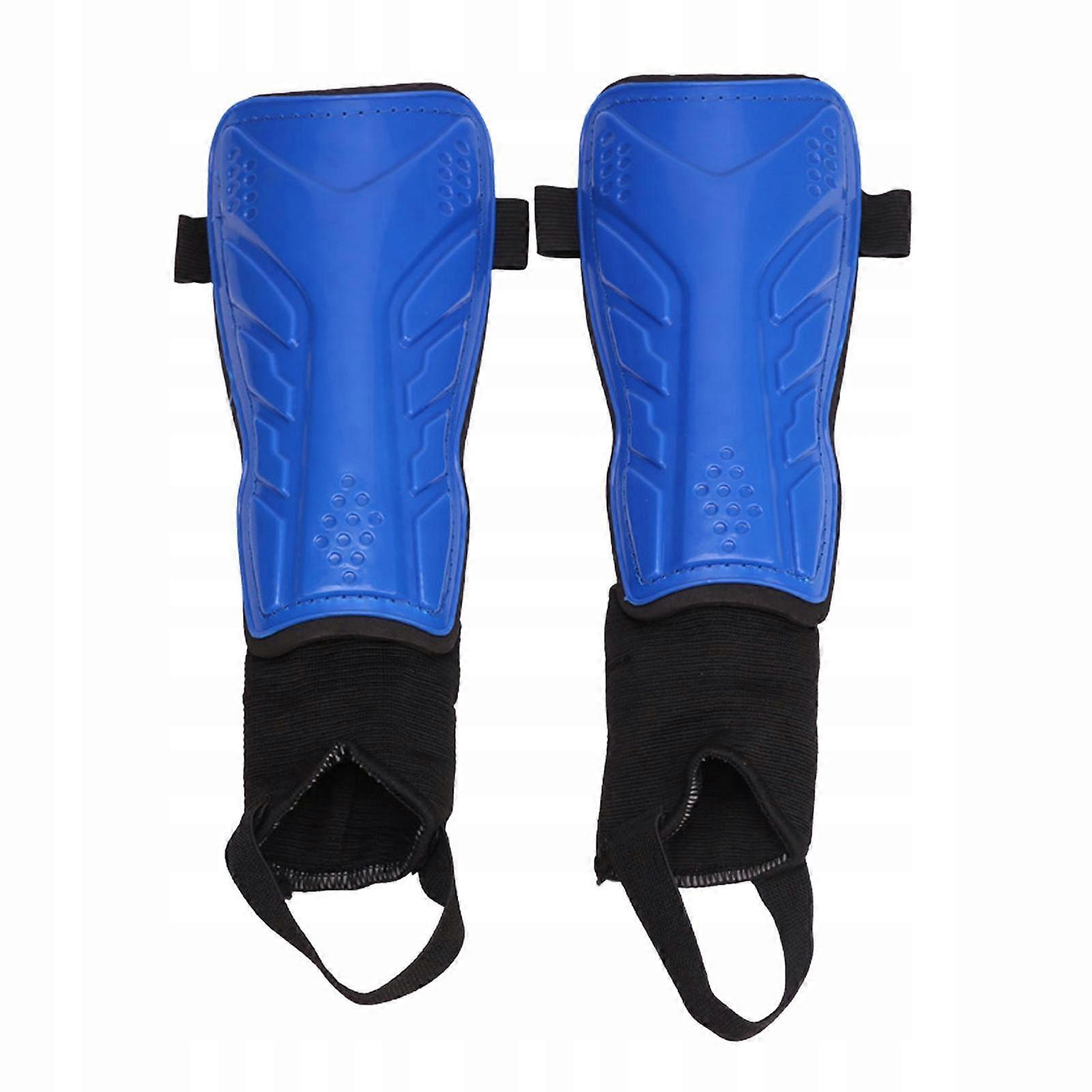 2pcs Soccer Shin Guards Shock Absorbing Football Shin Pads Breathable Blue