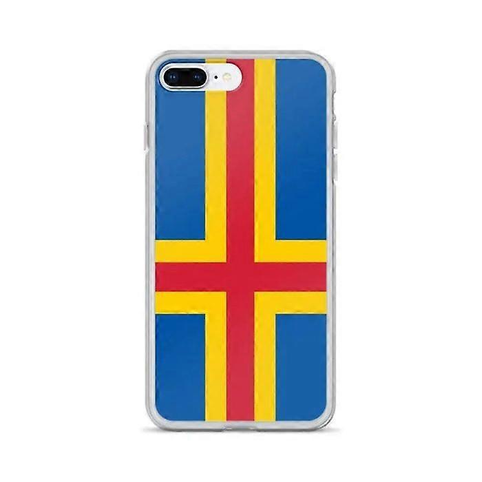 Protective case - PIXELFORMA - iPhone 8 Plus - Aland flag - Slim design - Easy access