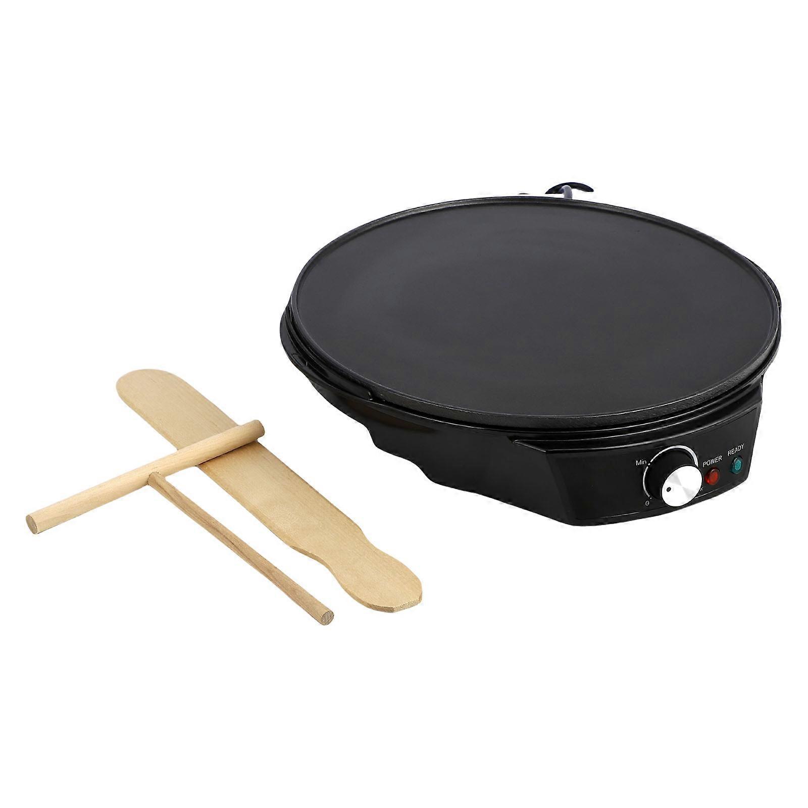 11.8in Electric Griddle Crepe Maker 1200W Pancake Making Pots Crepe Making Machine Perfect for Quick Breakfast Pancakes