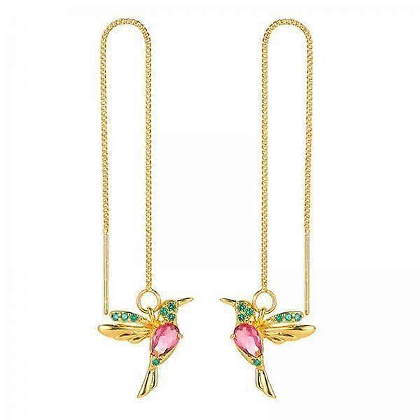 Stylish Long Chain Earrings with Bird Pendant