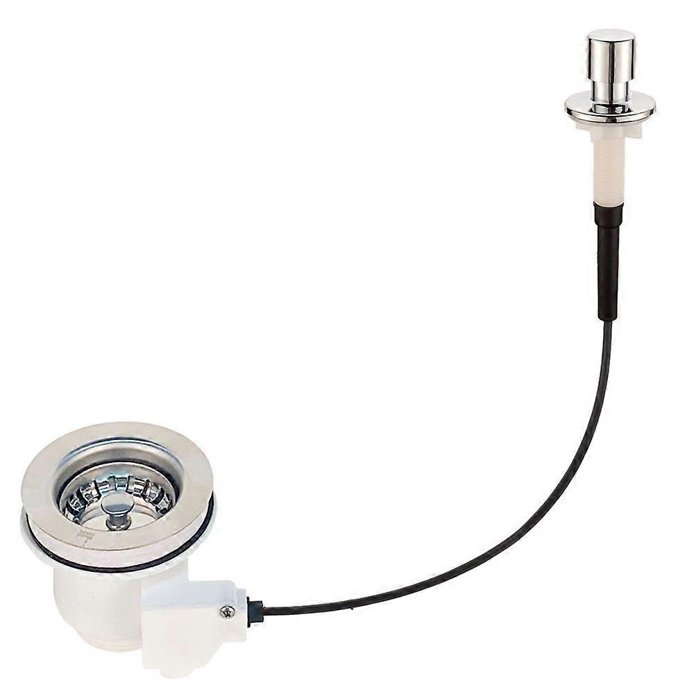 Universal space-saving waste kit for pull-out sink faucet, 85mm with overflow outlet