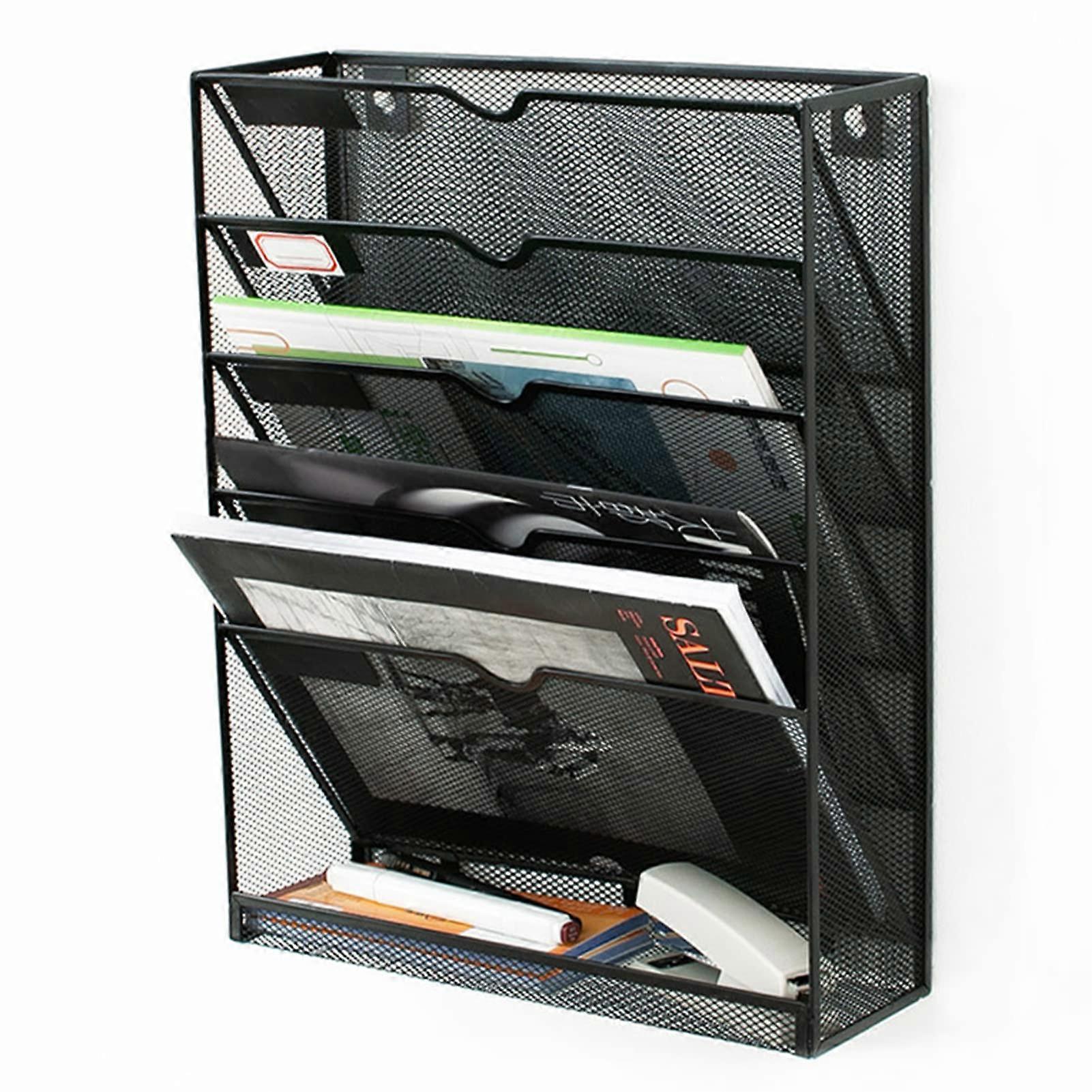 Metal Wall File Organizer Document Organizer with Hanging Hole