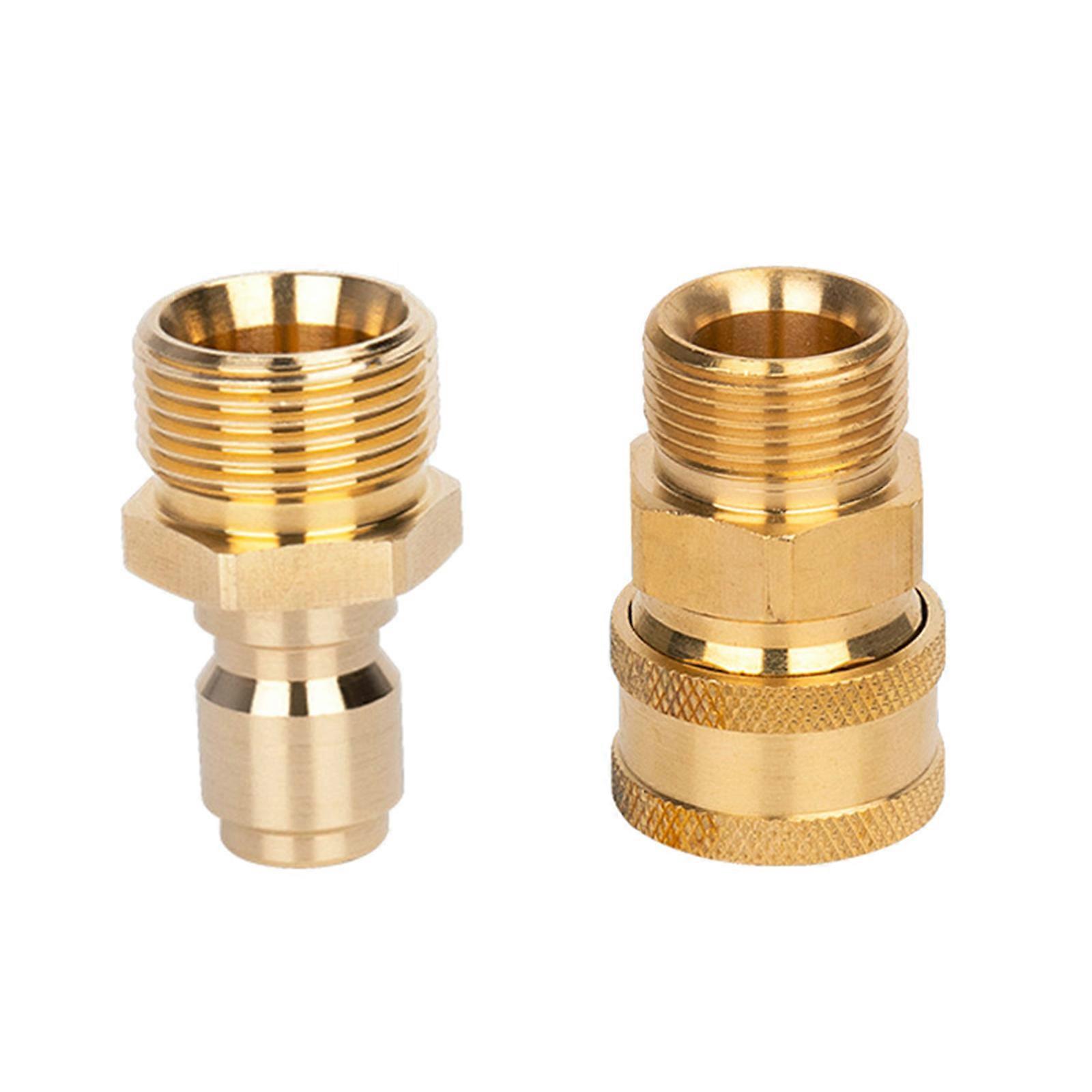 High Pressure Washer M22 Adapter Quick Connector Quick Release Fitting Power Washer Fast Connection Quick Coupler 1 Pair