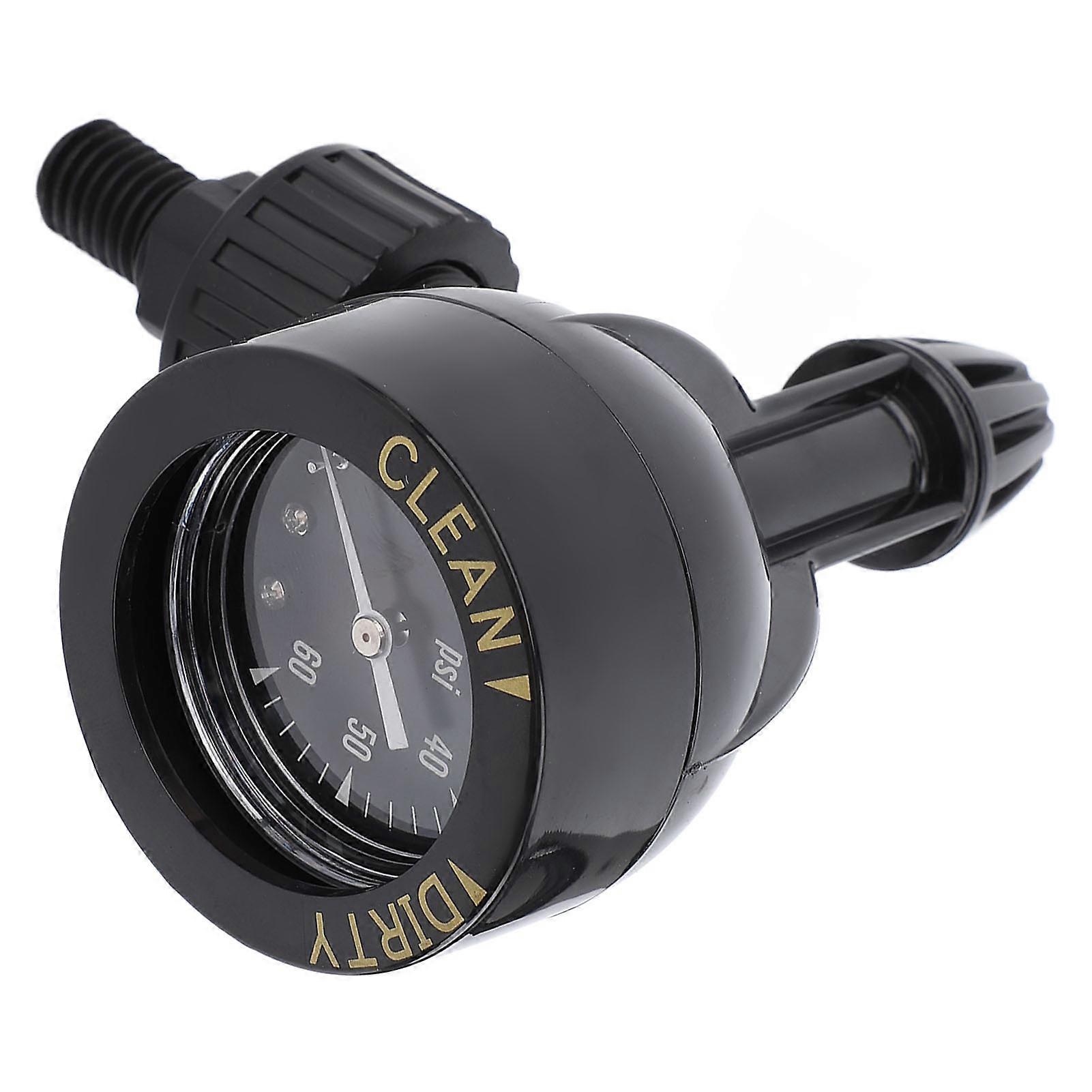 Air Gauge Release Valve Assembly 0 to 60 PSI 1/4in MPT G3/8 External Thread Water Resistant Scratch Proof for Pool Filter 